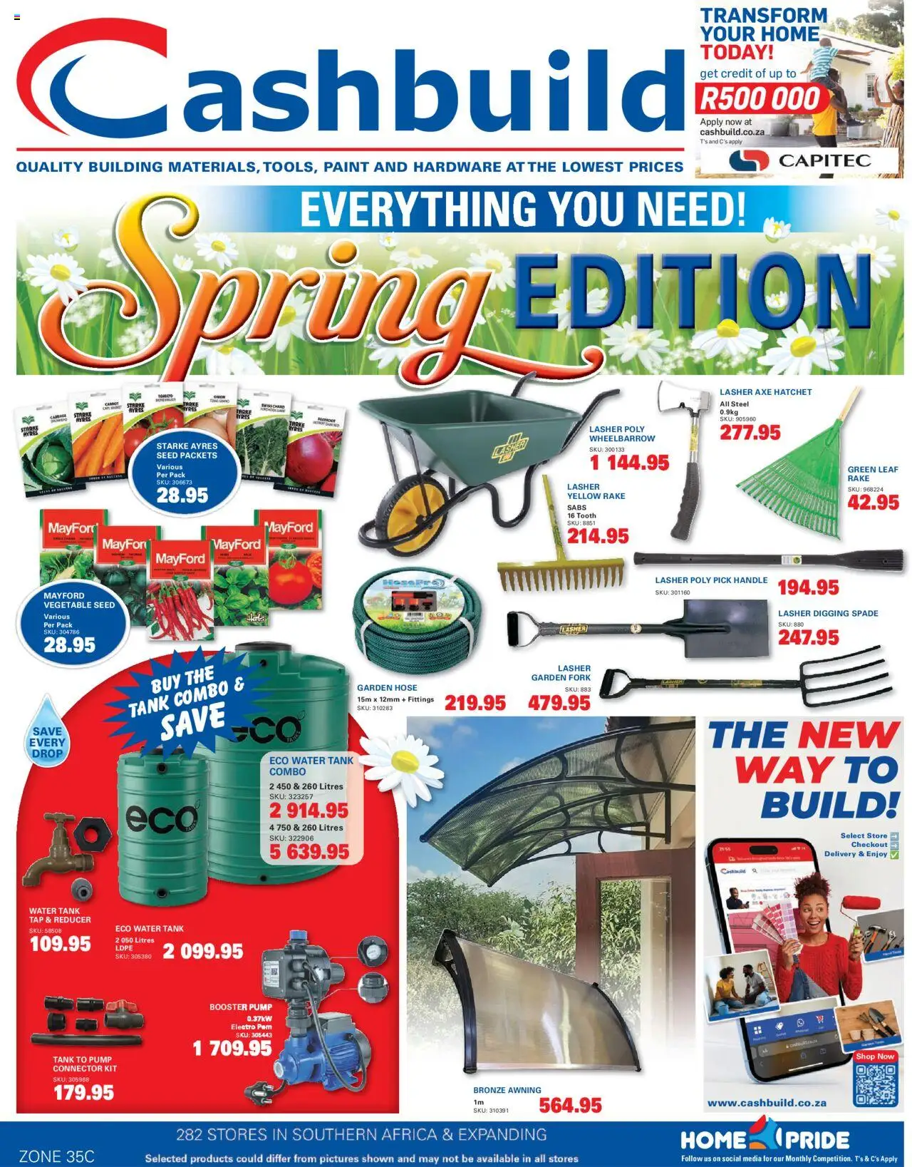 Cashbuild Eastern Cape - Catalogue	 │ valid from 25.08.2025 | Page: 1 | Products: Paint, Wheelbarrow, Spade, Garden hose