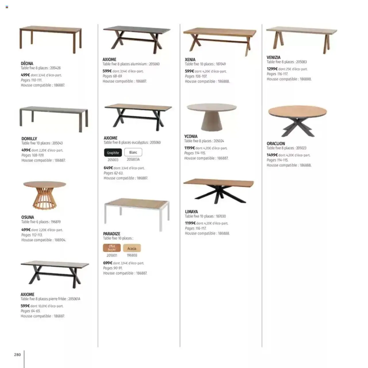 | Page: 280 | Produits: Table