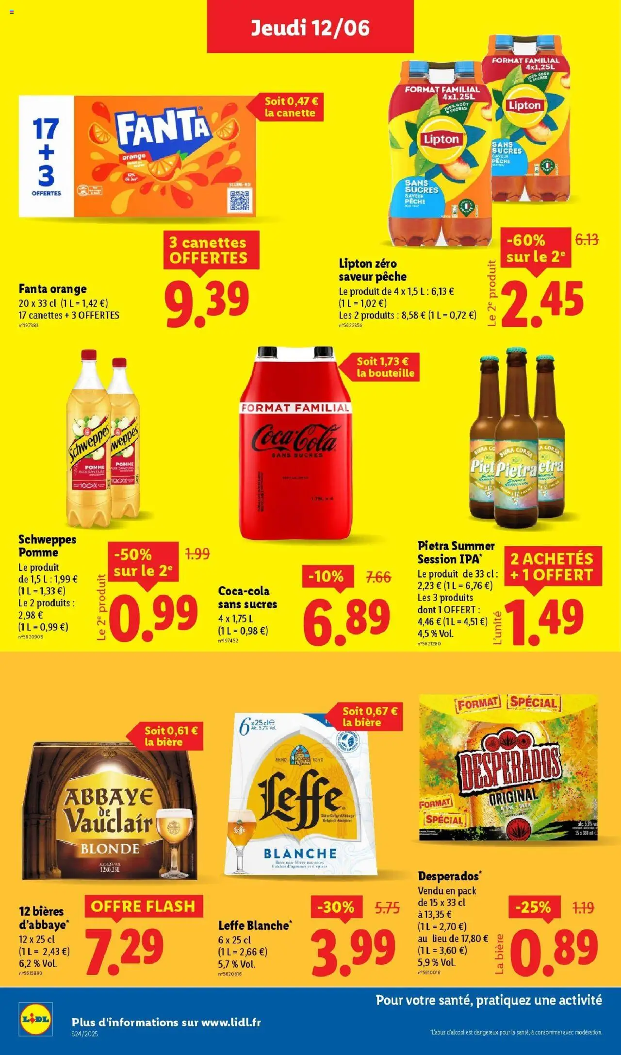  | Page: 24 | Produits: Orange, Pêche, Pomme, Bière