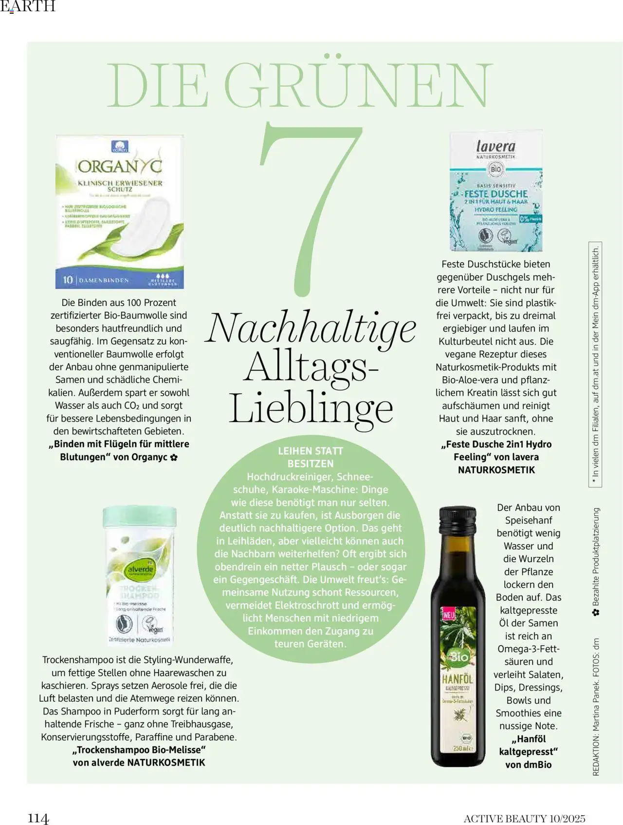 dm drogerie markt Active Beauty Magazin 10/2025 gültig ab 01.10.2025 | Seite: 114 | Produkte: Wasser, Dusche, Shampoo, Öl