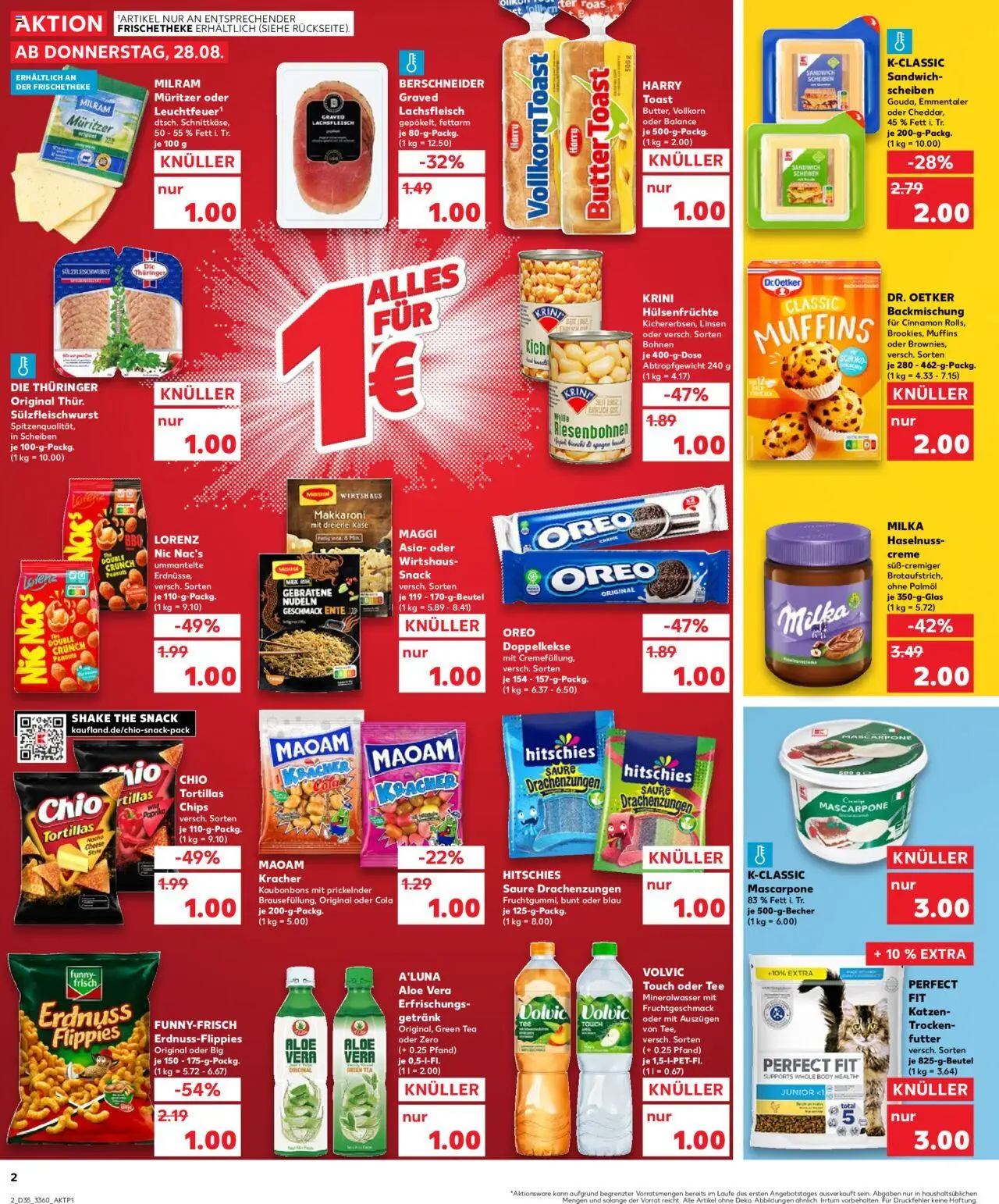Kaufland prospekt Frankfurt (Oder)	 - gültig ab dem 28.08.2025 | Seite: 2 | Produkte: Maggi, Milram, Nudeln, Volvic