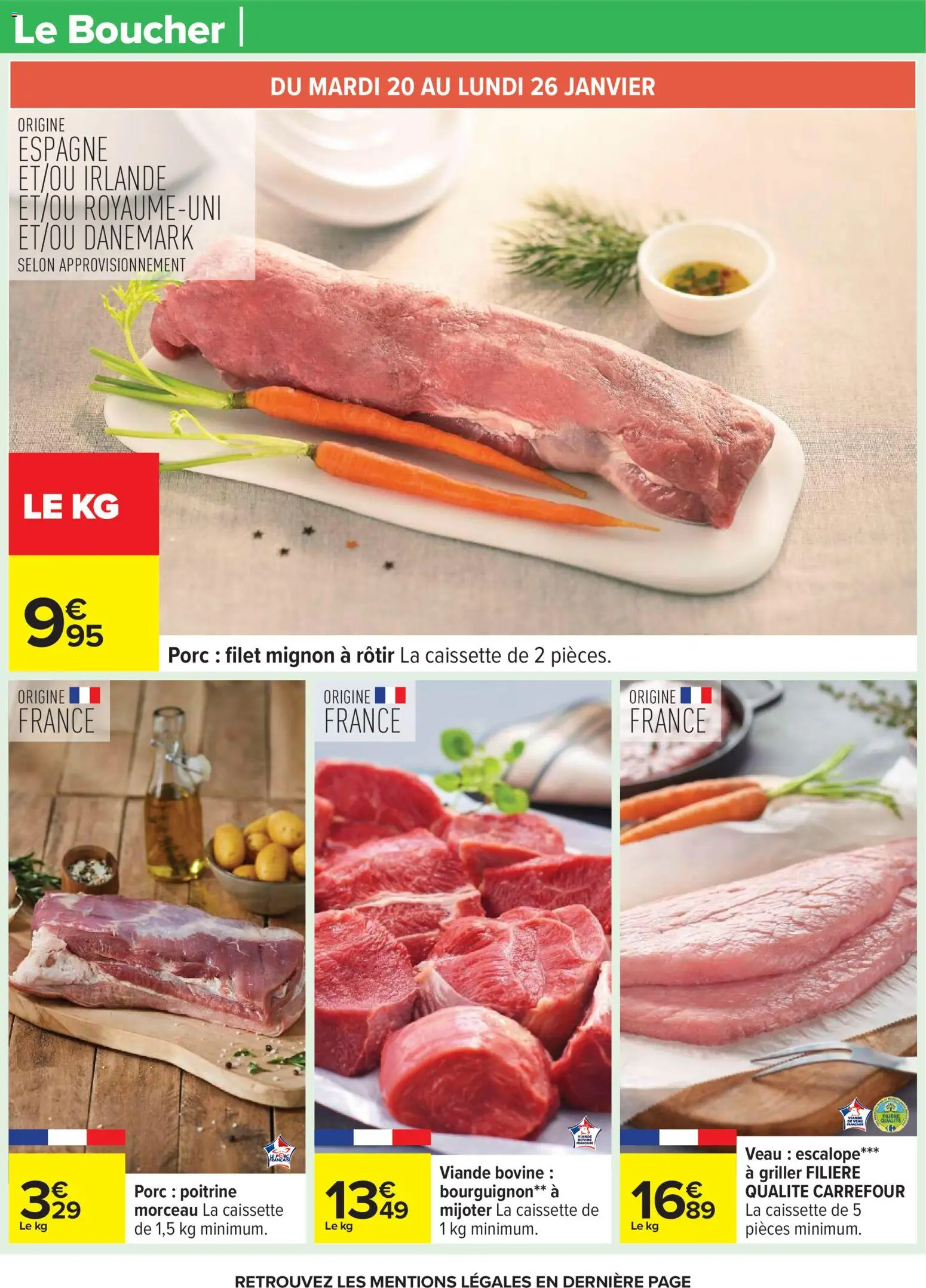 {H1} | Page: 38 | Produits: Viande, Filet mignon, Porc, Viande bovine