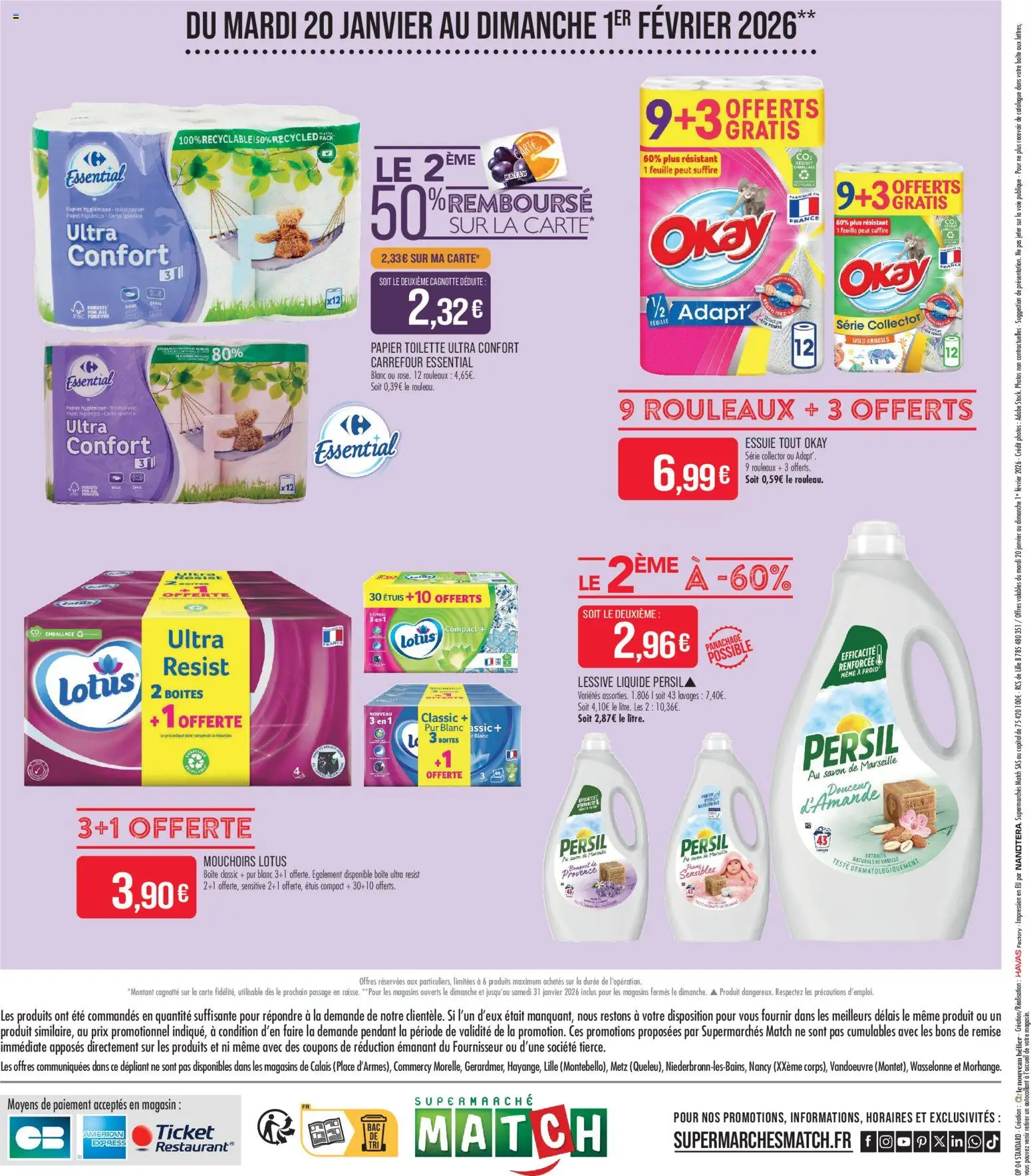{H1} | Page: 16 | Produits: Papier toilette, Persil, Mouchoirs, Lessive