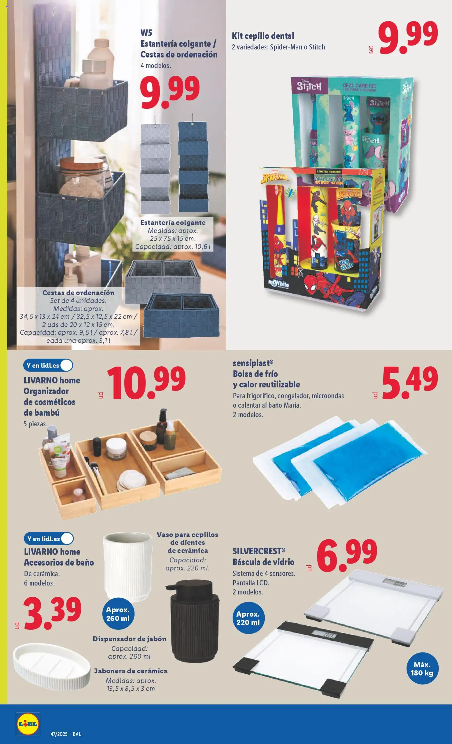Lidl folleto de bazar │ válido desde el 17.11.2025 | Página: 32 | Productos: Jabón, Dispensador de jabón, Organizador, Bolsa
