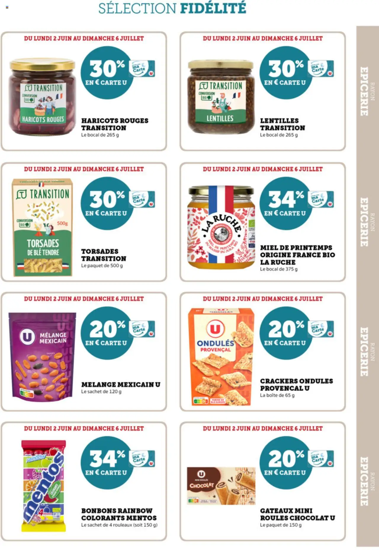  | Page: 15 | Produits: Crackers, Farine, Miel, Haricots rouges