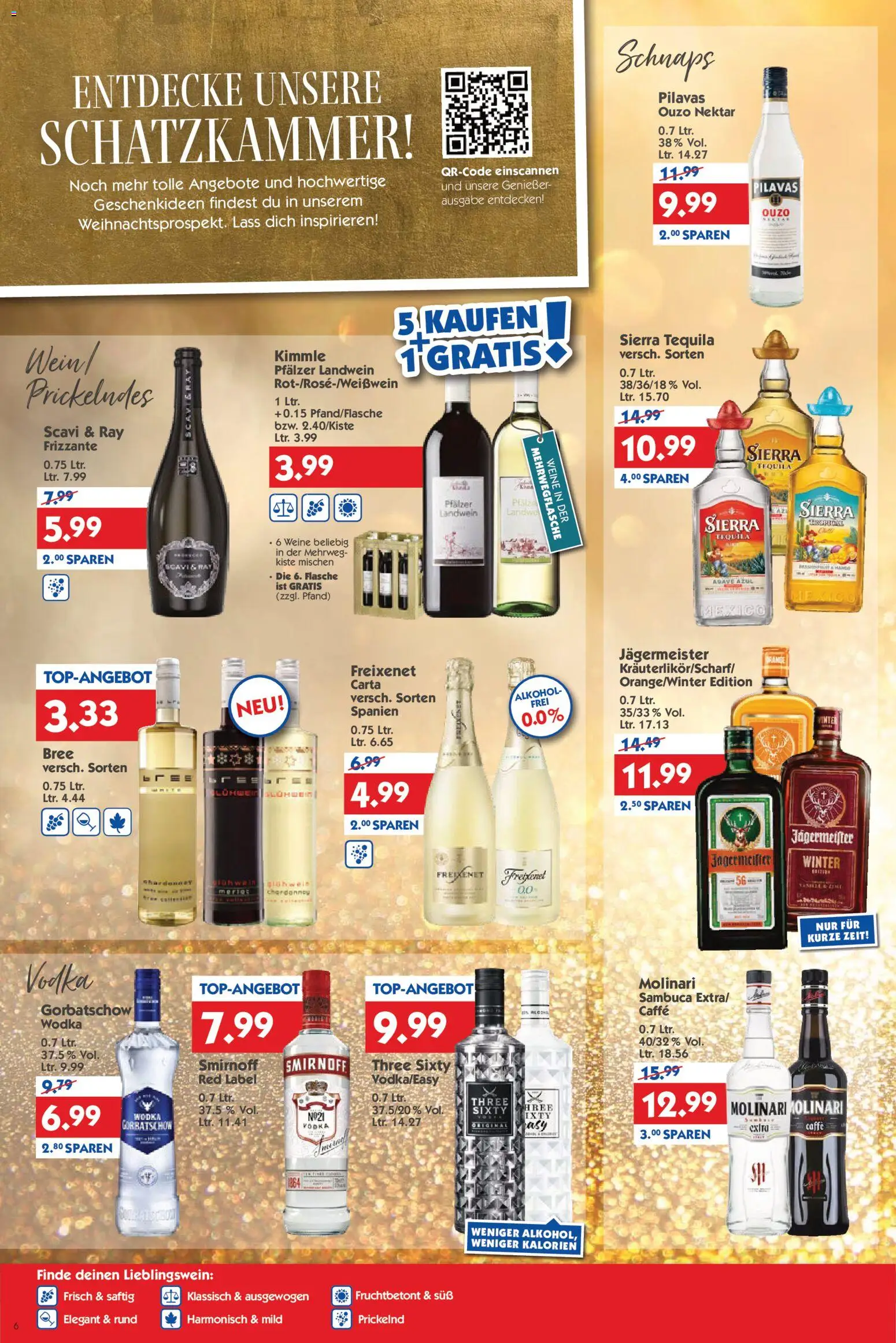 HOL’AB! Prospekt 	 – gültig ab 22.12.2025 | Seite: 6 | Produkte: Ouzo, Bree, Jägermeister, Wodka