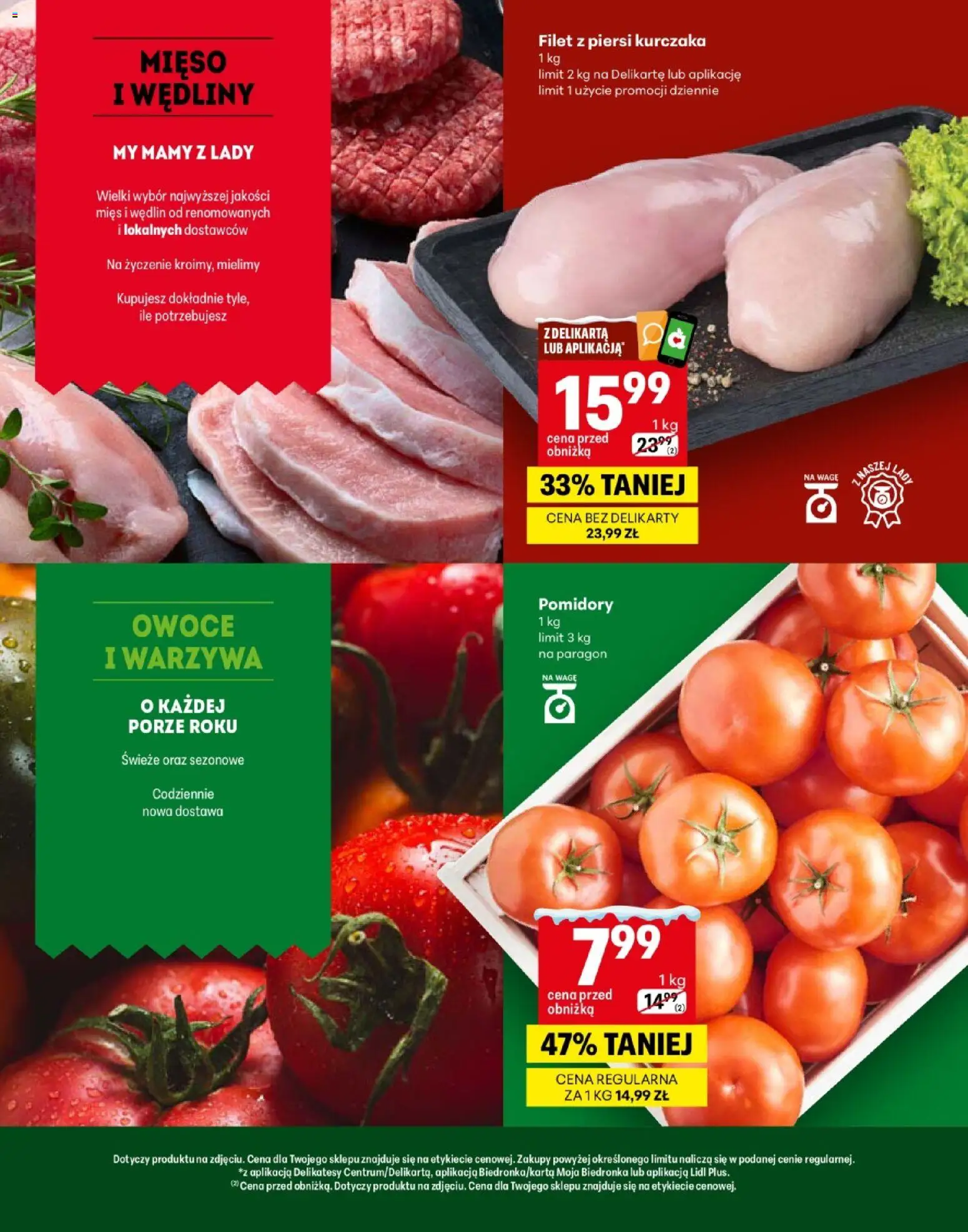 Delikatesy Centrum Gazetka - Medyka Otwarcie od 22.01.2026 | Strona: 2 | Produkty: Piersi, Delikatesy, Pomidory, Warzywa