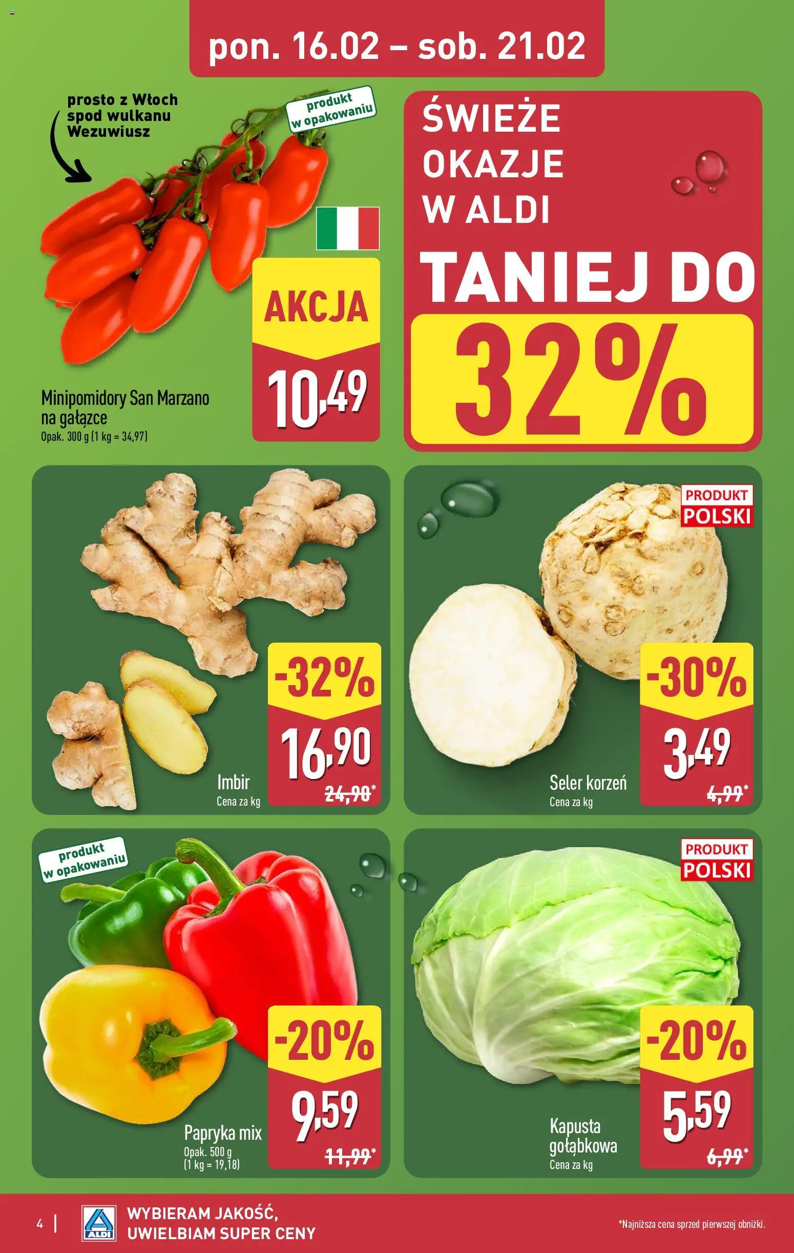 Aldi Polsko leták od 16.02.2026 | Strana: 4 | Produkty: Kapusta