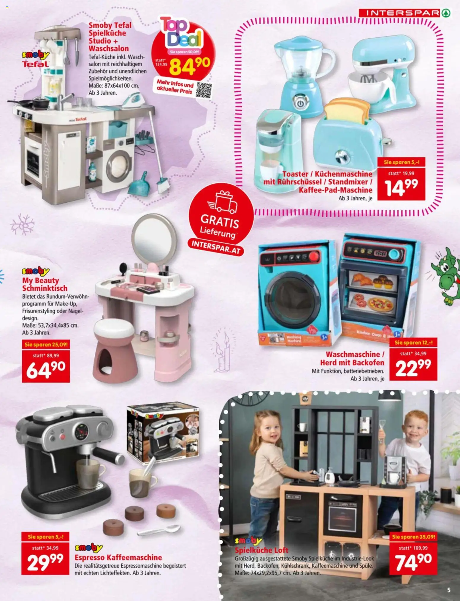Interspar Spiele - Paradies gültig ab 30.10.2025 | Seite: 5 | Produkte: Waschmaschine, Herd, Kaffeemaschine, Toaster