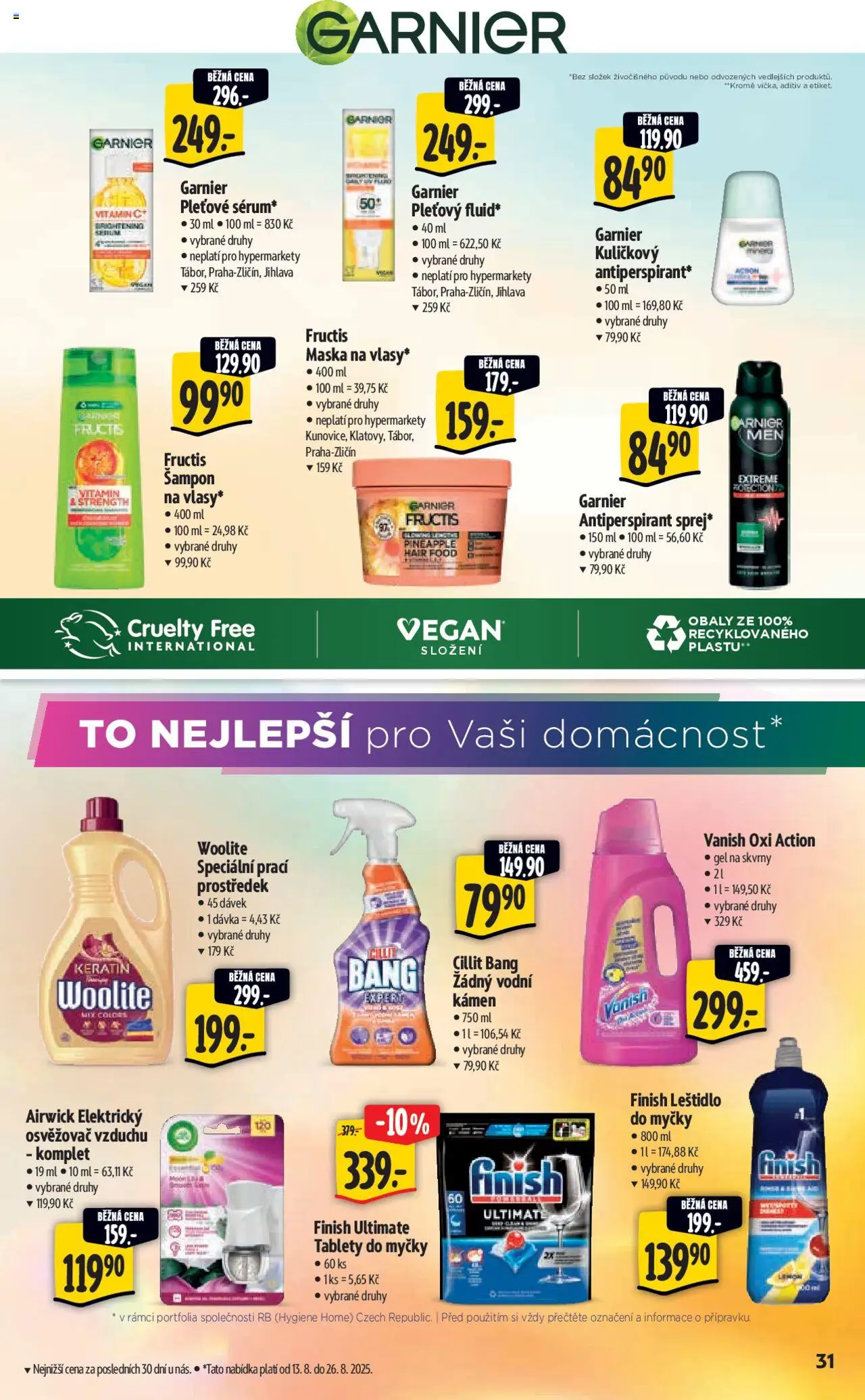 Albert leták - Hypermarket od 13.08.2025 | Strana: 38 | Produkty: Antiperspirant, Finish, Šampon, Maska