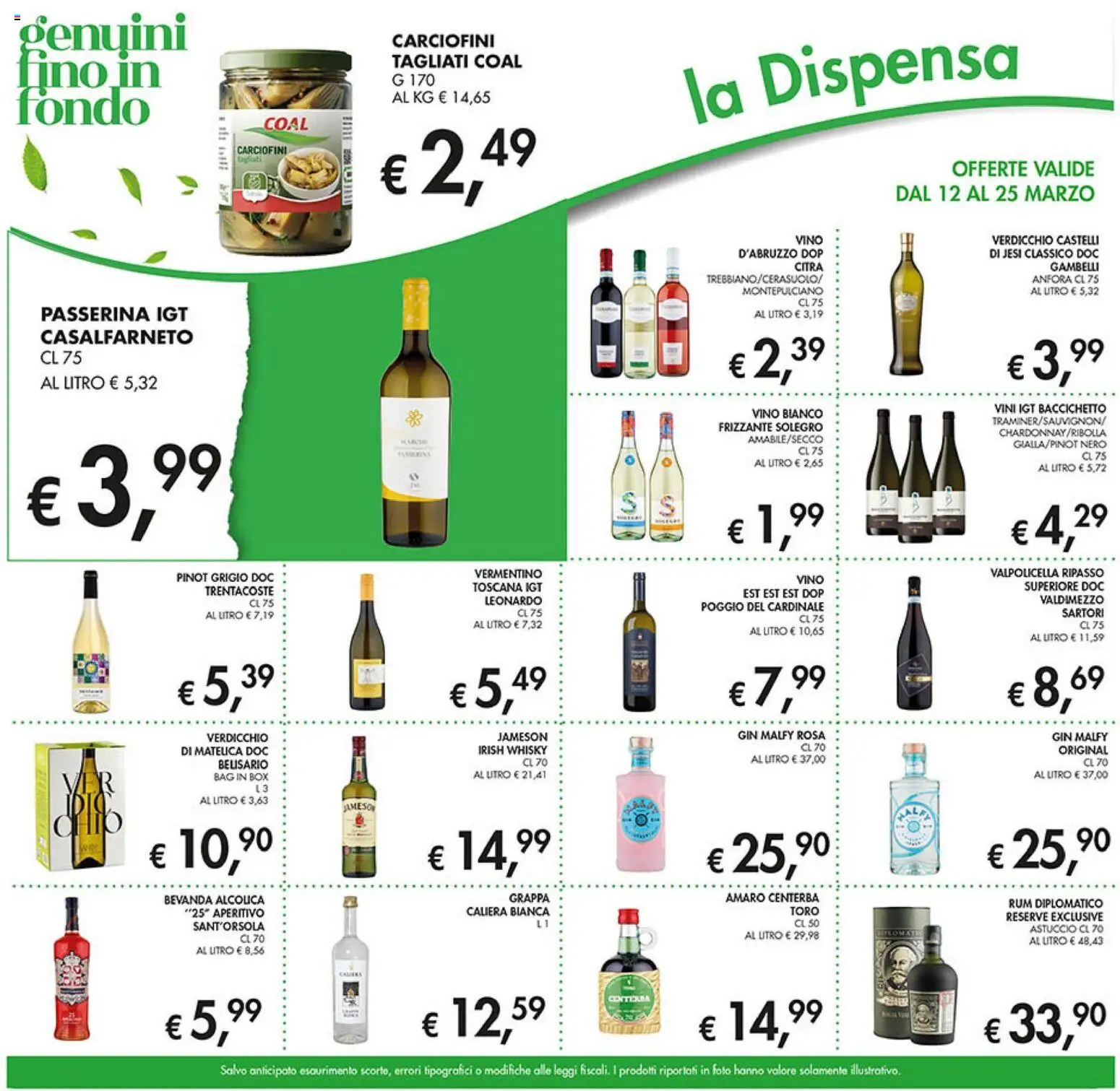 Volantino Coal del 12.03.2026 | Pagina: 13 | Prodotti: Whisky, Vino, Astuccio, Amaro
