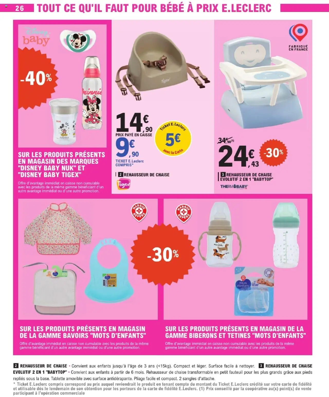  | Page: 26 | Produits: Tablette, Rehausseur, Fauteuil, Chaise