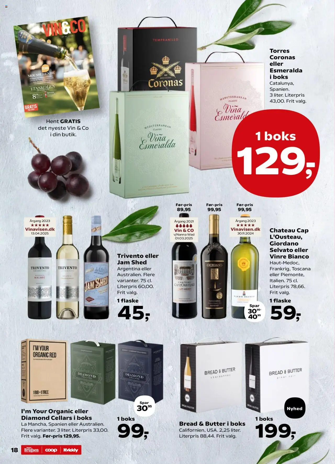 Super Brugsen Tilbudsavis gyldig fra 06.06.2025 | Side: 18 | Produkter: Boks, Vin