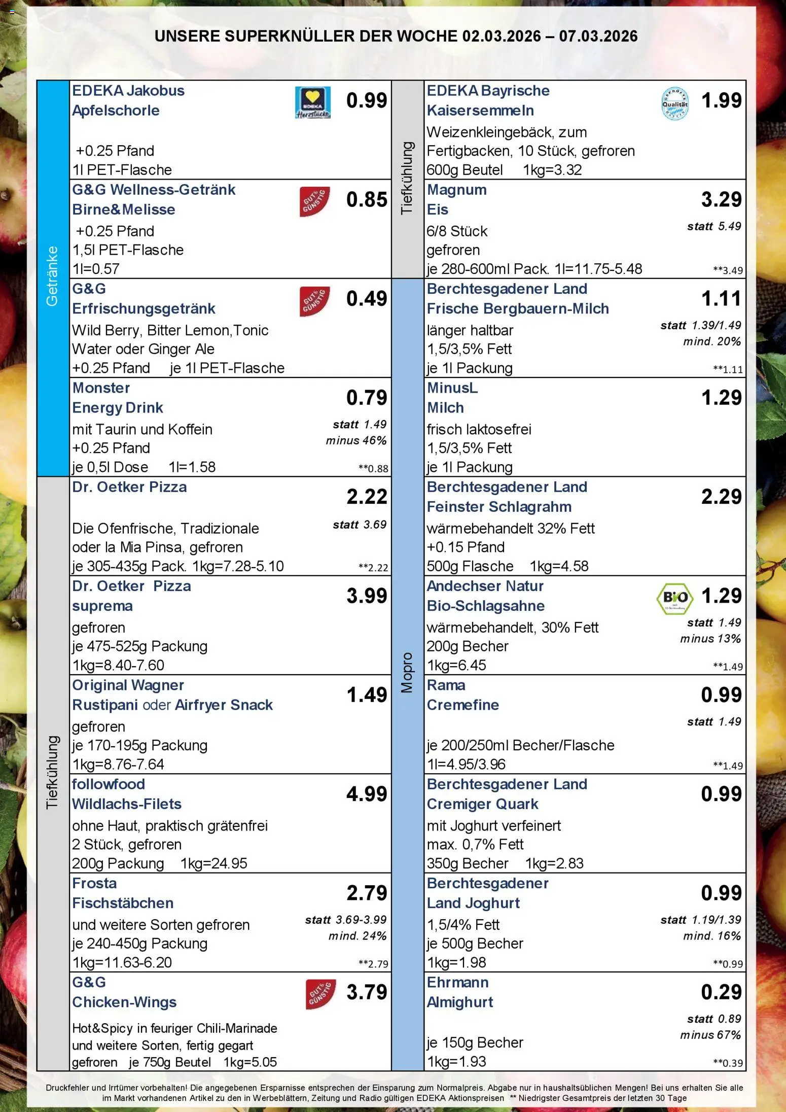 Simmel - Bayern – gültig ab 02.03.2026 | Seite: 5 | Produkte: Quark, Milch, Frosta, Monster