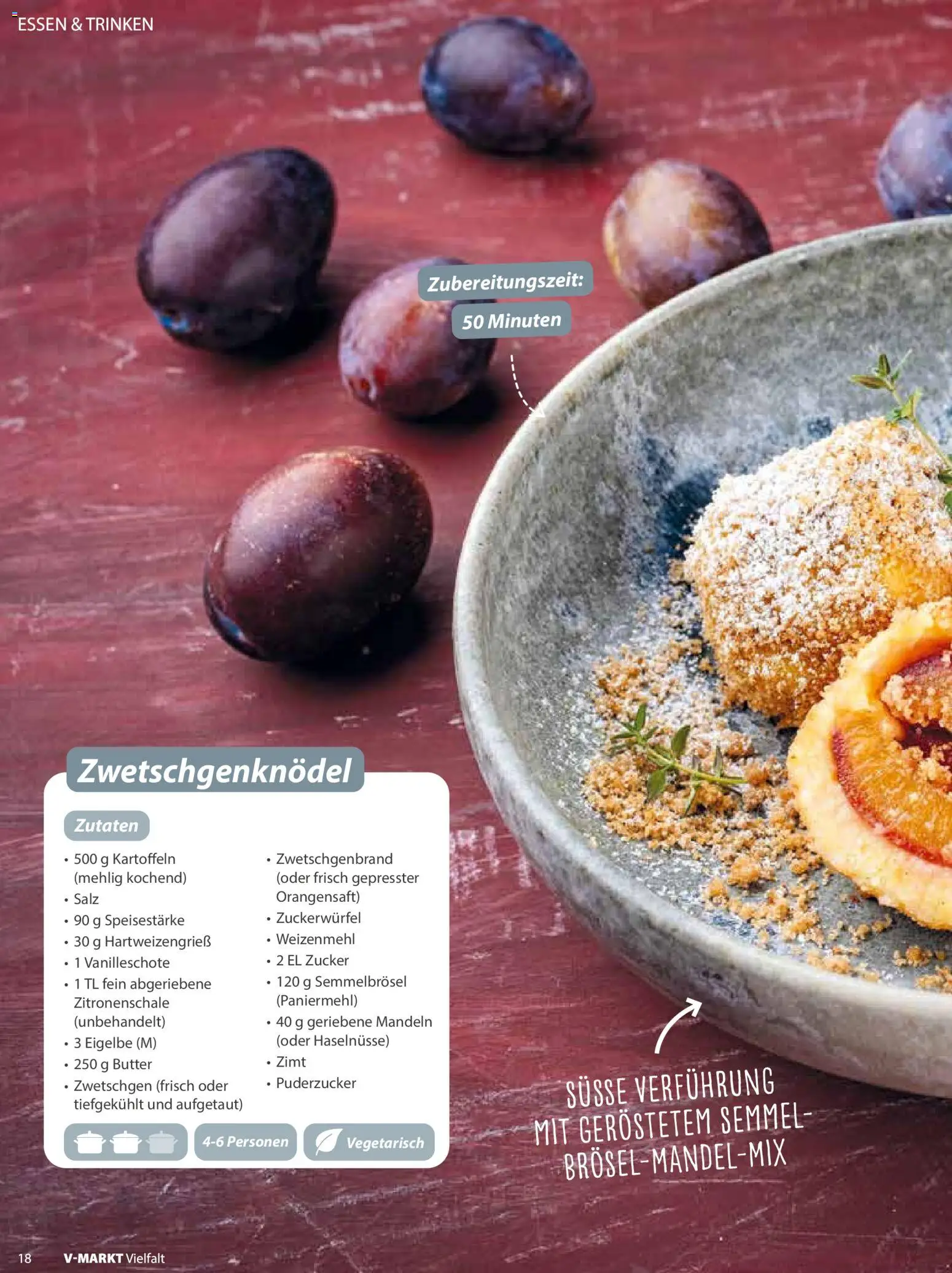 V-Markt - Vielfalt Januar / Februar – gültig ab 02.01.2026 | Seite: 18 | Produkte: Butter, Zwetschgen, Mandeln, Kartoffeln