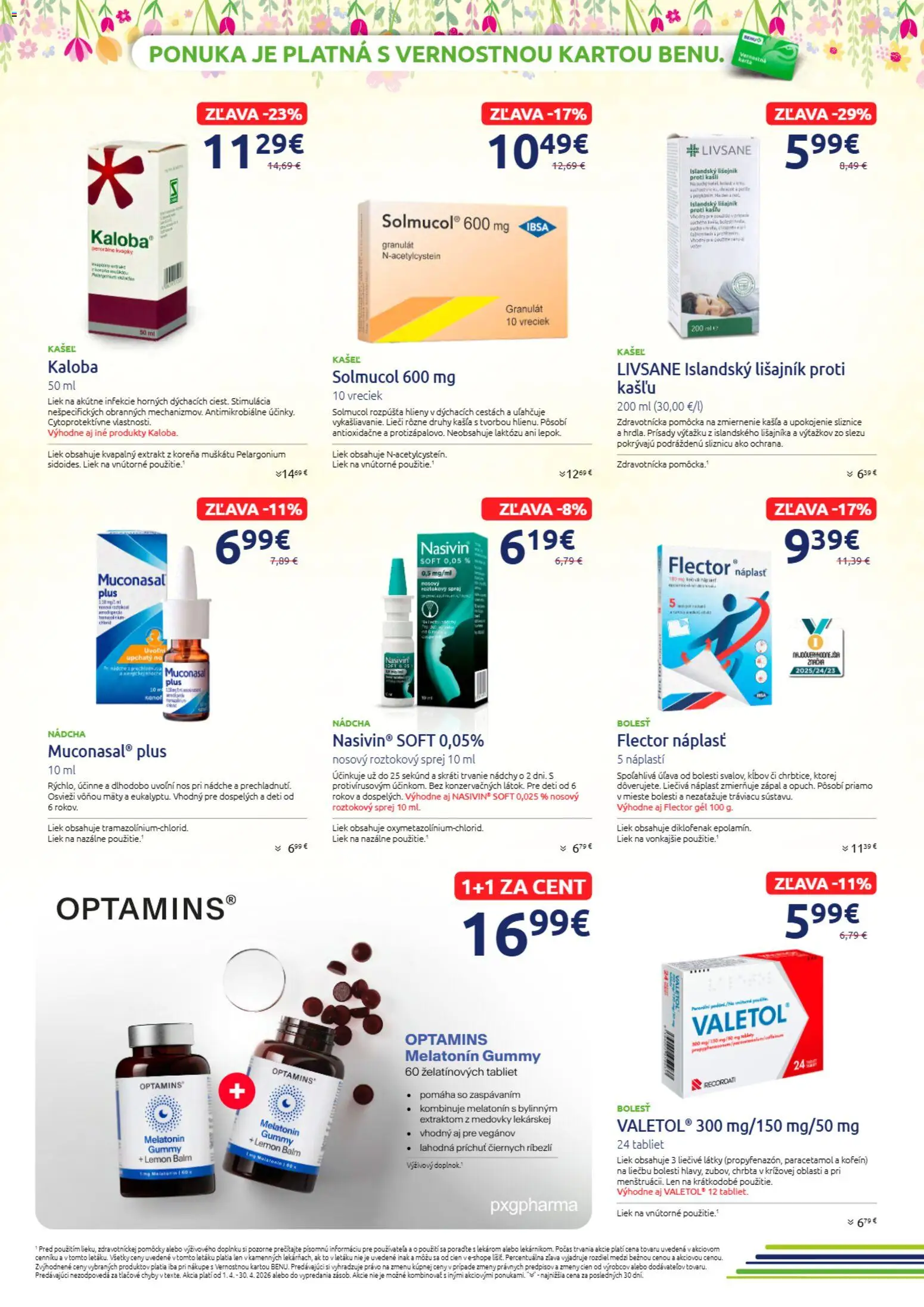 Nové BENU Lekáreň akcie – leták je platný od 01.04.2026 | Strana: 2