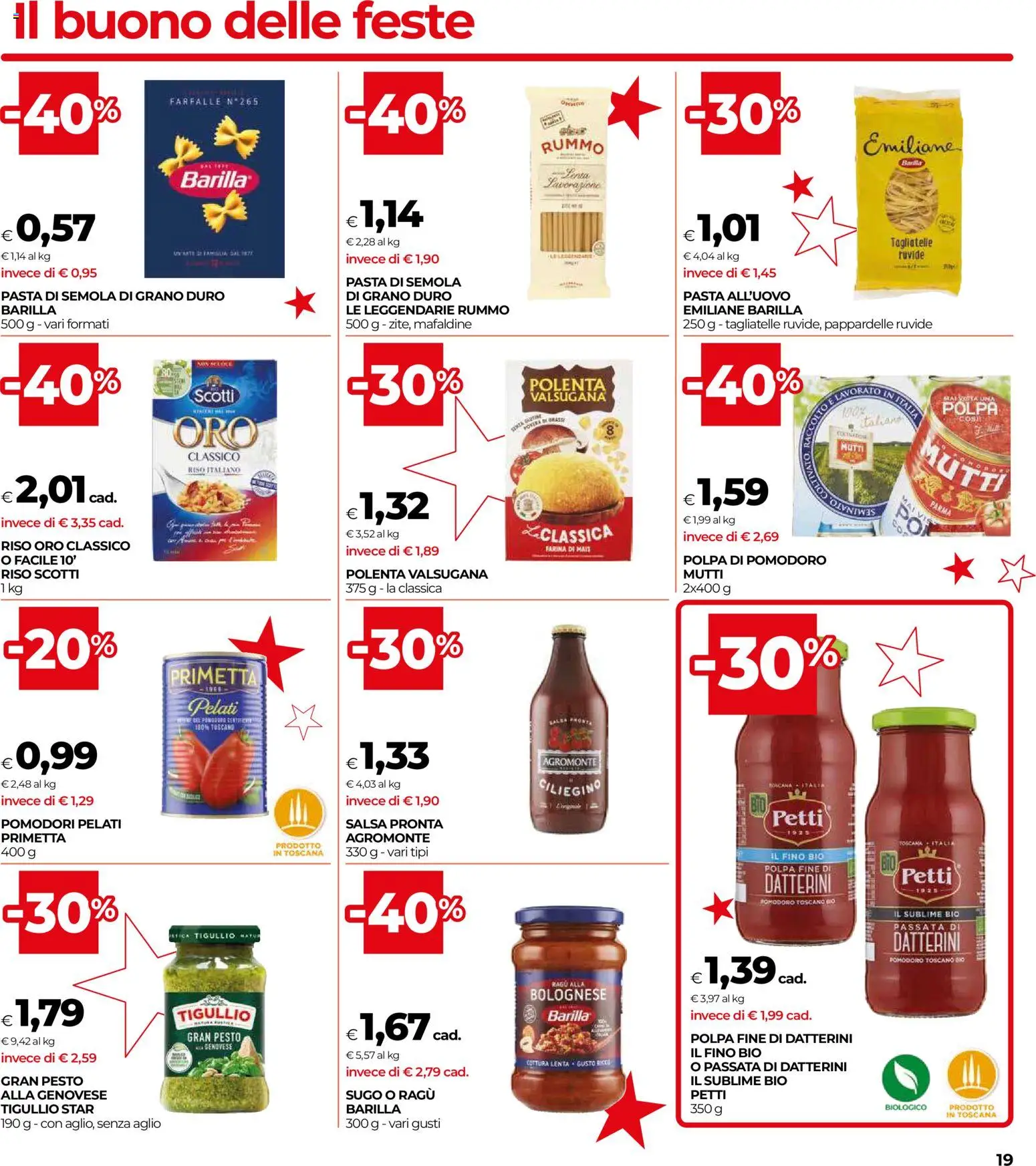 Volantino COOP del 16.12.2025 | Pagina: 19 | Prodotti: Riso, Farina, Pasta, Mutti