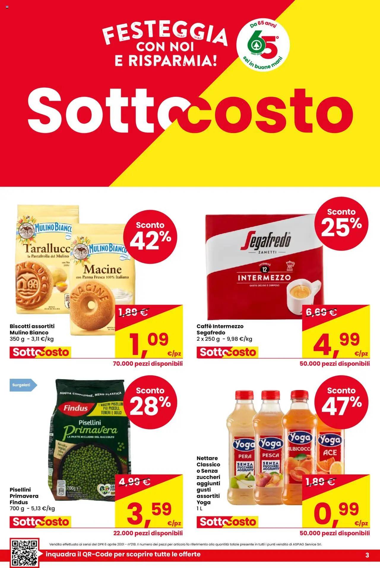 Volantino Despar del 02.10.2025 | Pagina: 3 | Prodotti: Caffè, Biscotti, Olio, Pera