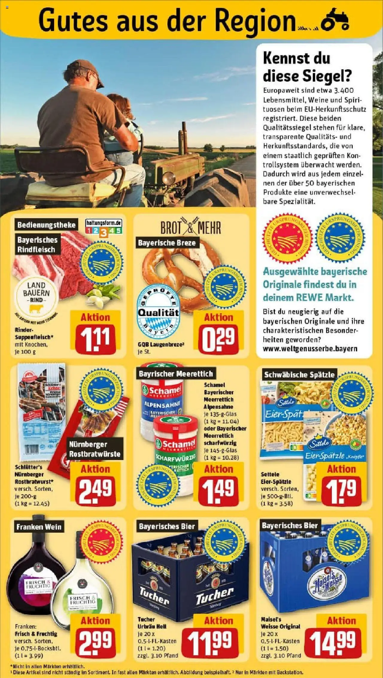 Rewe prospekt Bad Rodach	 – gültig ab 01.09.2025 | Seite: 23 | Produkte: Bier, Pasta, Brot, Rindfleisch