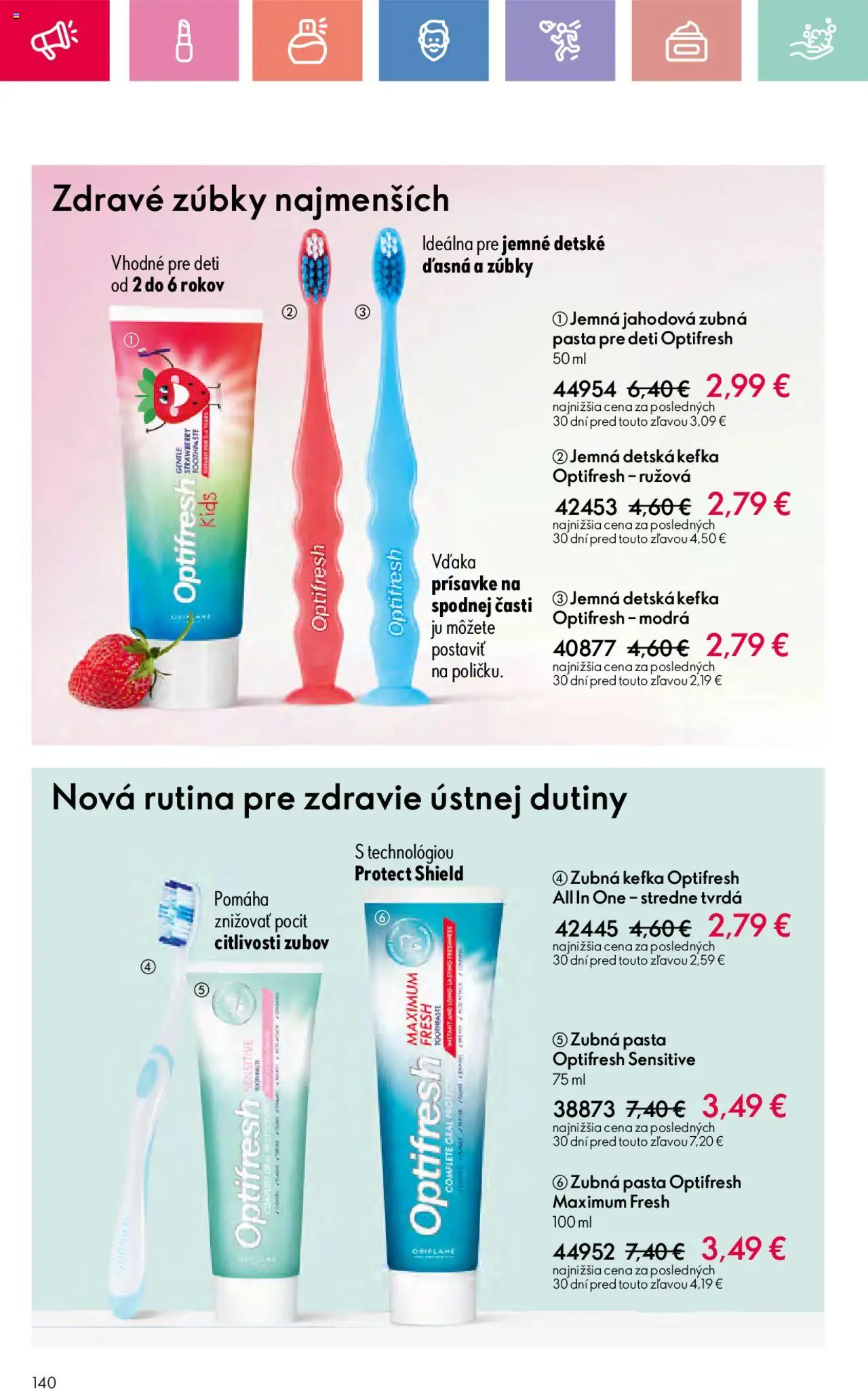 Katalóg Oriflame 9 2025 │ platný od 15.06.2025 | Strana: 140 | Produkty: Zubná kefka, Zubná pasta