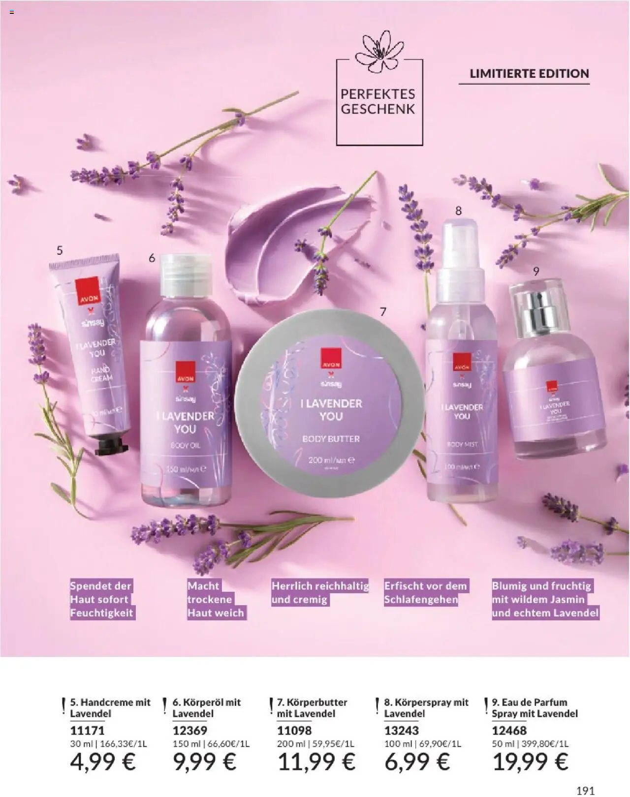 AVON Katalog August 2025 - gültig ab dem 01.08.2025 | Seite: 193 | Produkte: Butter, Handcreme, Lavendel, Körperspray