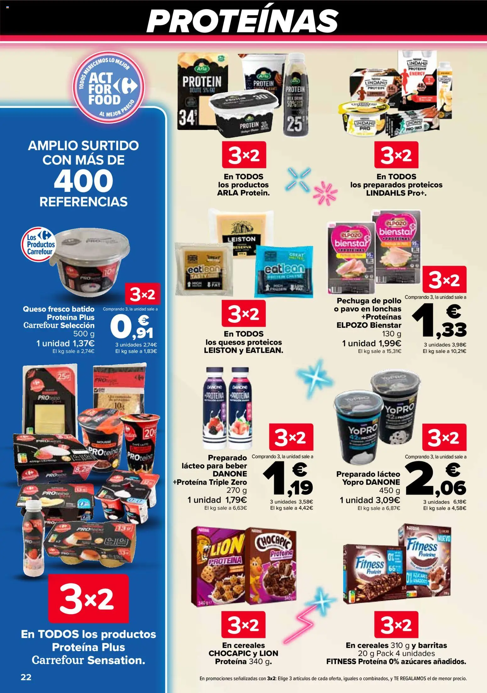 Carrefour folleto │ válido desde el 07.04.2026 | Página: 22 | Productos: Queso, Queso fresco, Cereales