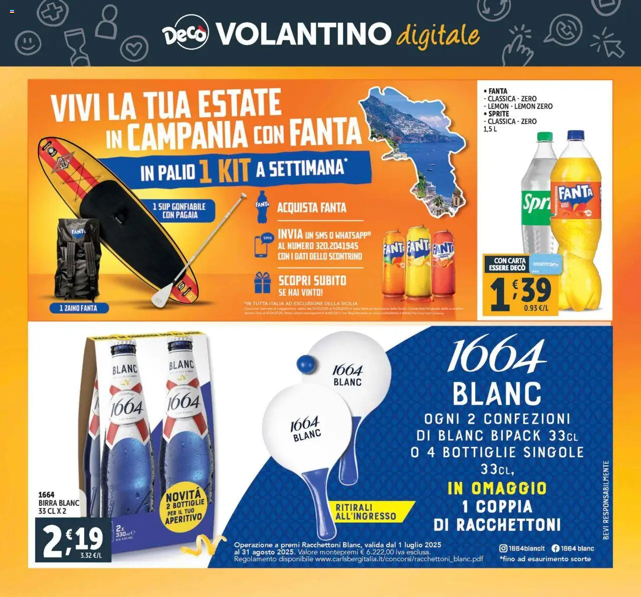Volantino Decò del 29.07.2025 | Pagina: 31 | Prodotti: Birra, Zaino, The, Fanta