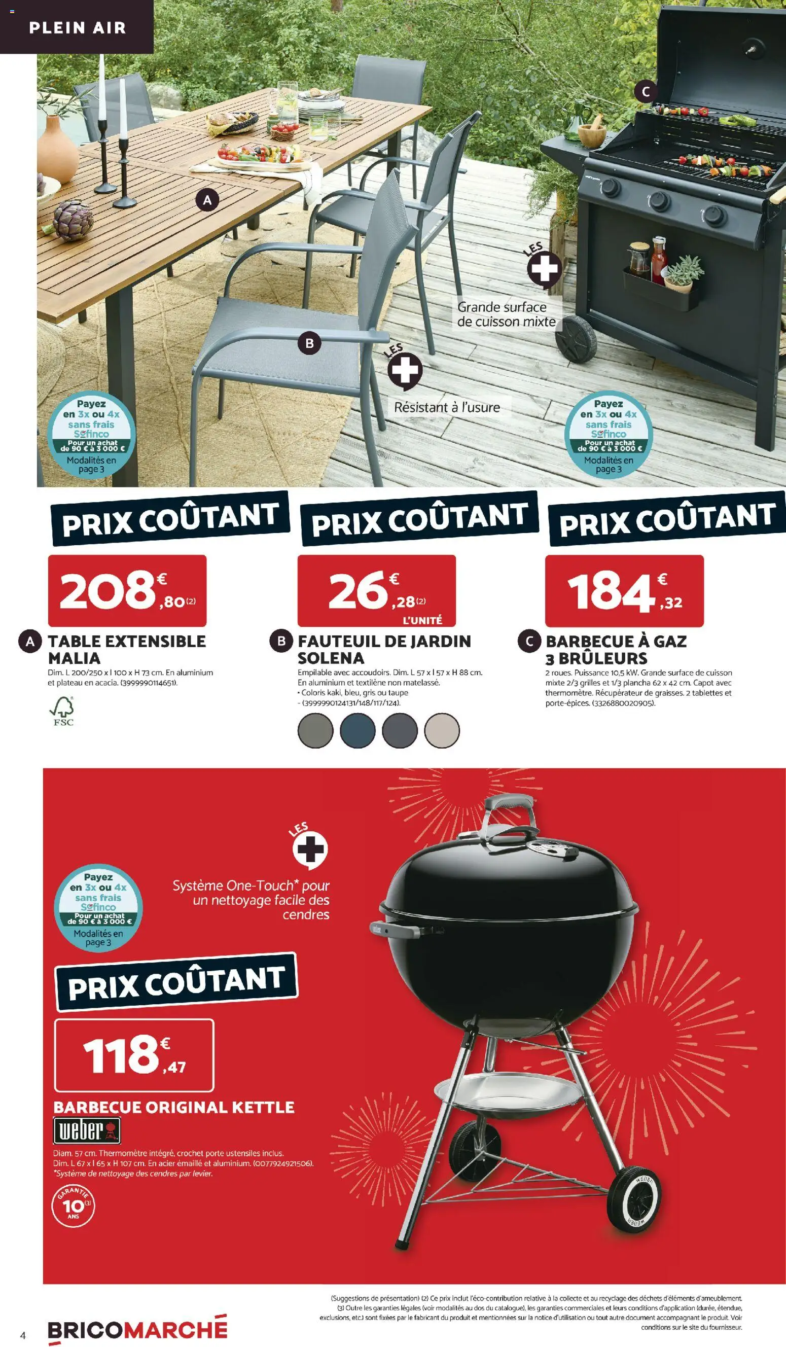 {H1} | Page: 4 | Produits: Barbecue, Porte, Fauteuil, Table