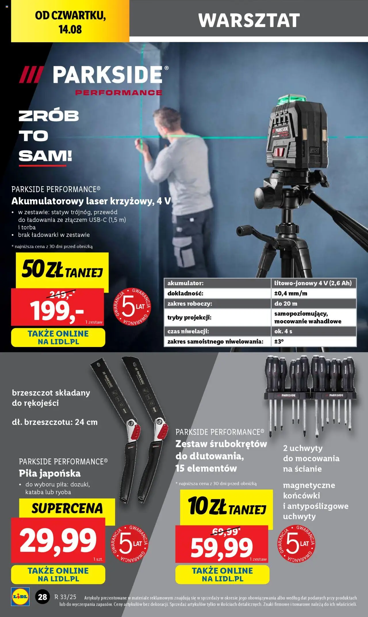 Lidl Katalog od 11.08.2025 | Strona: 32 | Produkty: Torba, Zestaw śrubokrętów