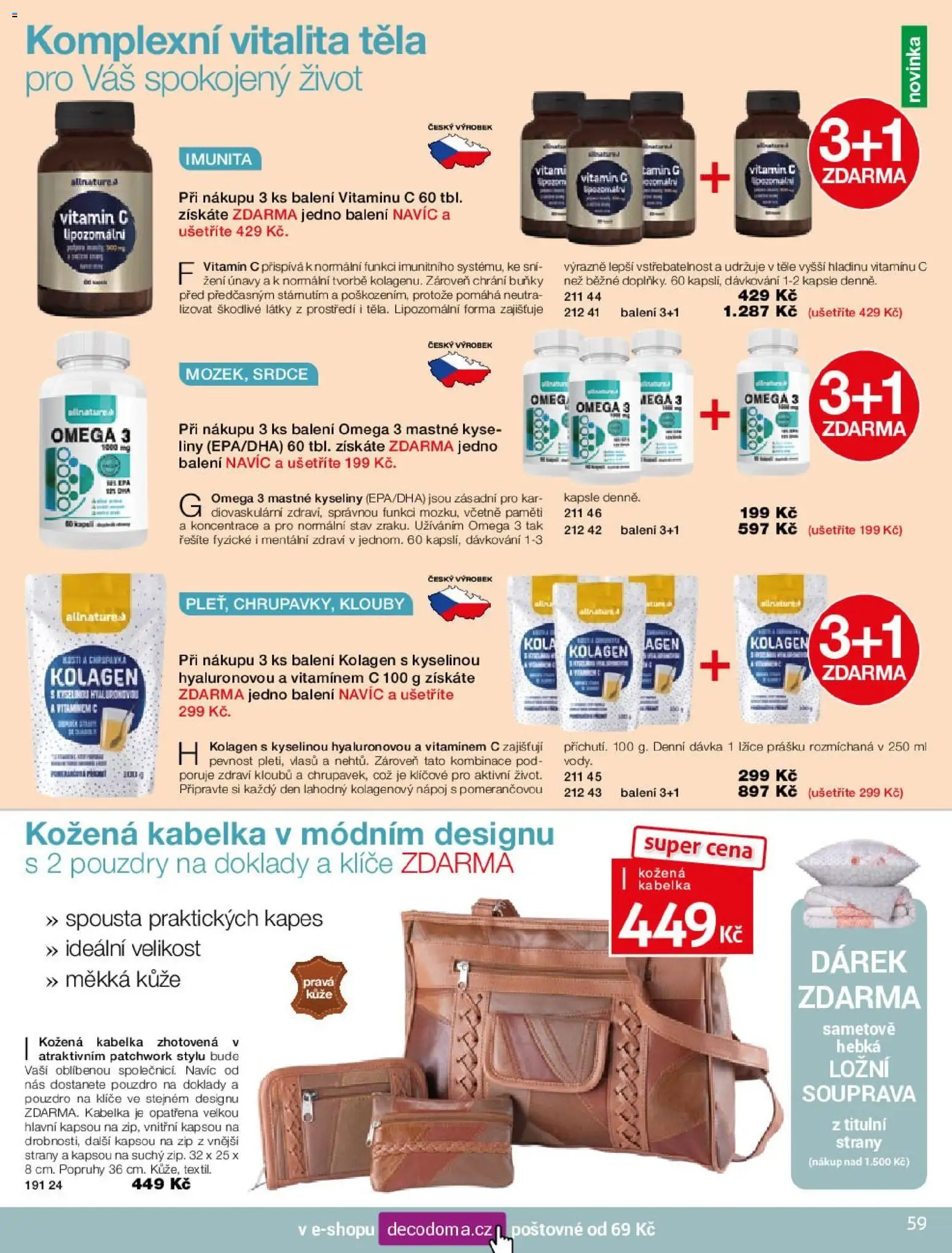 Decodoma katalog od 16.02.2026 | Strana: 59 | Produkty: Vitamin c, Kabelka, Omega, Kolagen