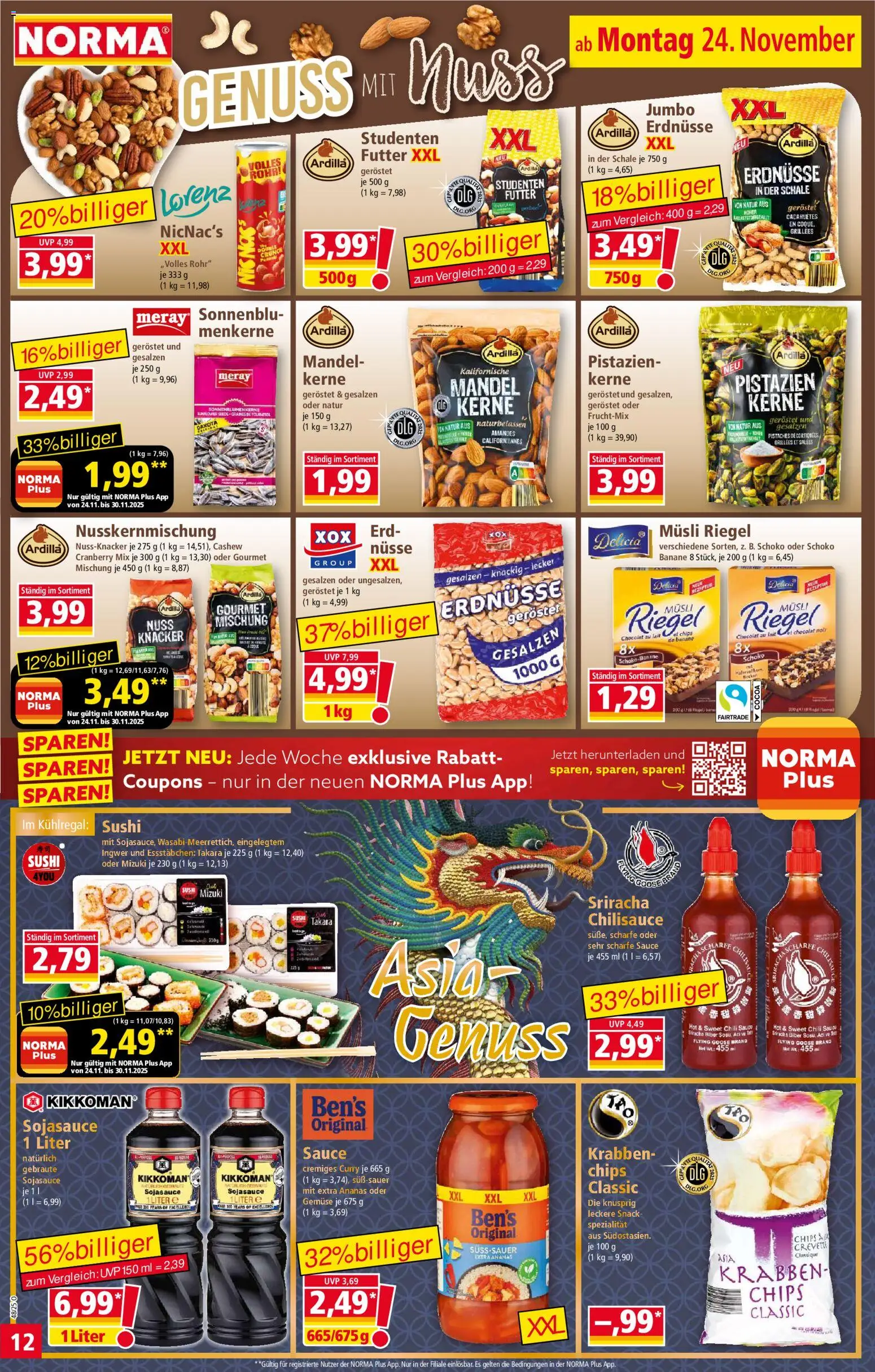 Norma - Black Friday – gültig ab 24.11.2025 | Seite: 12 | Produkte: Musli, Erdnüsse, Gemüse, Chili