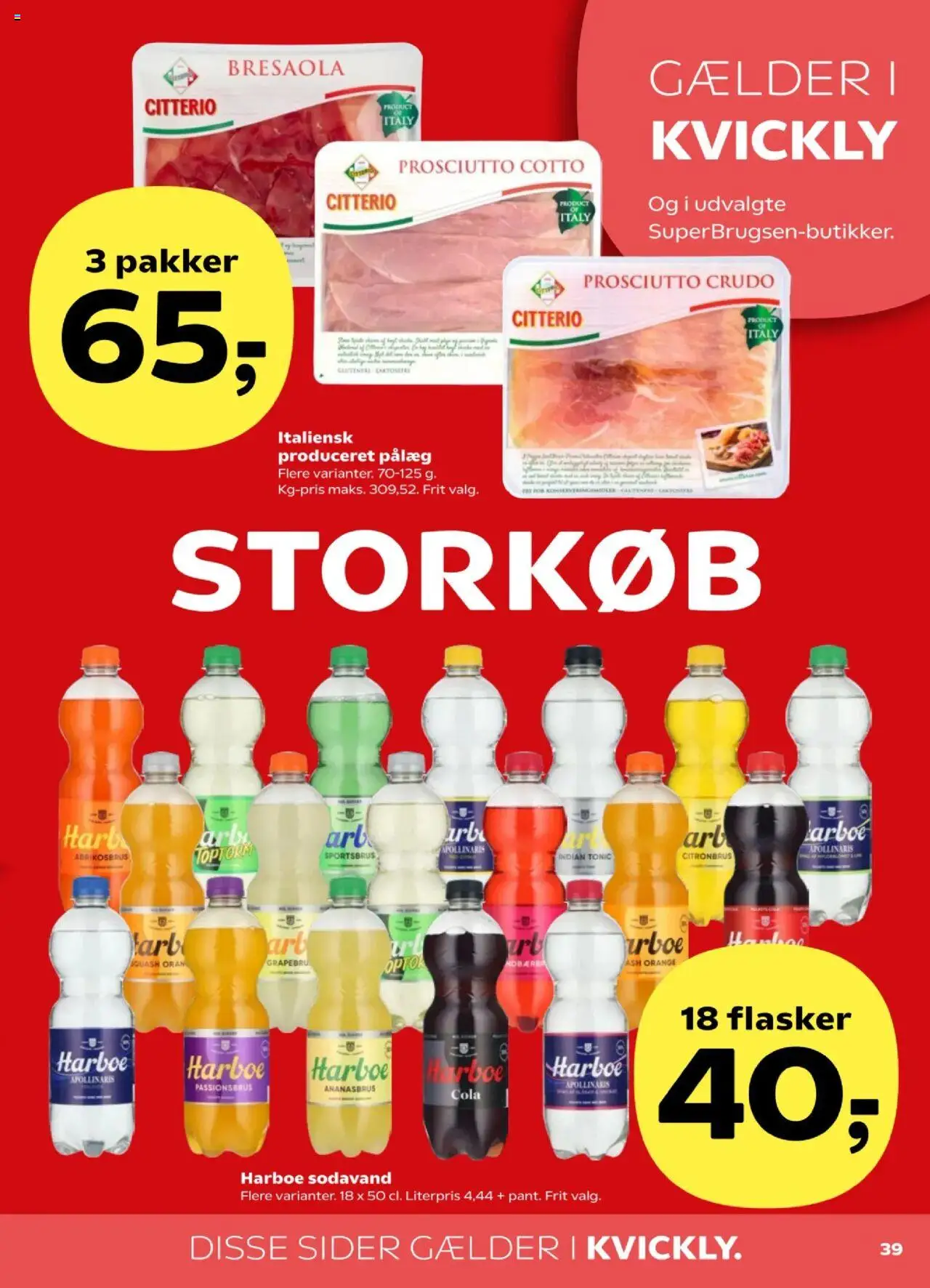 Kvickly tilbudsavis – gyldig fra 17.10.2025 | Side: 43 | Produkter: Squash, Sodavand, Pålæg, Cola