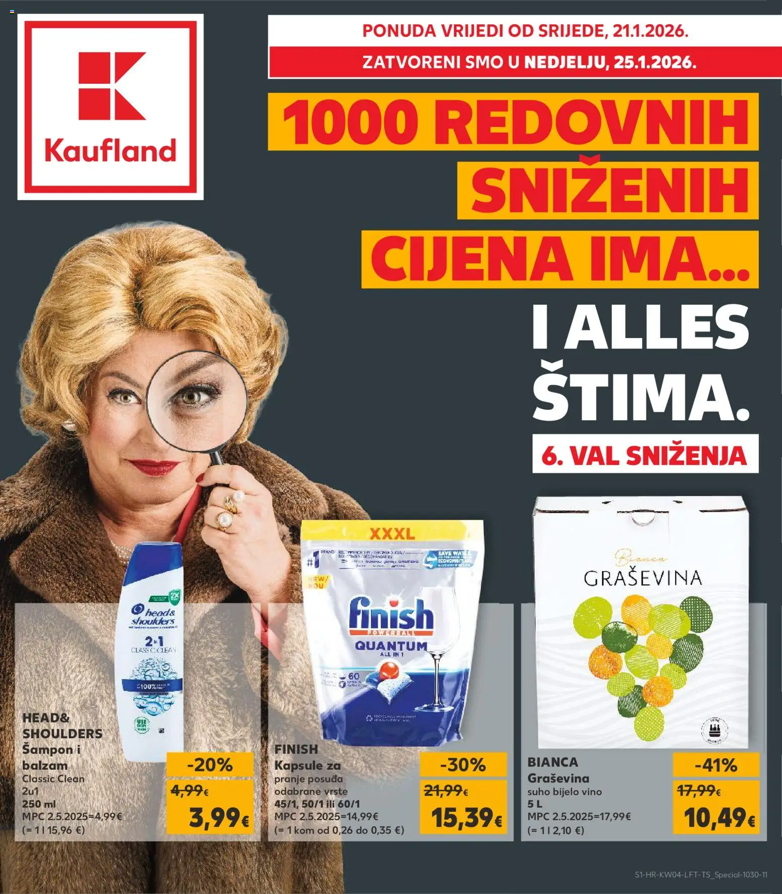 Kaufland HR akciós ujság - amely érvényes a következő dátumtól: 21.01.2026 | Oldal: 1 | Termékek: Sampon