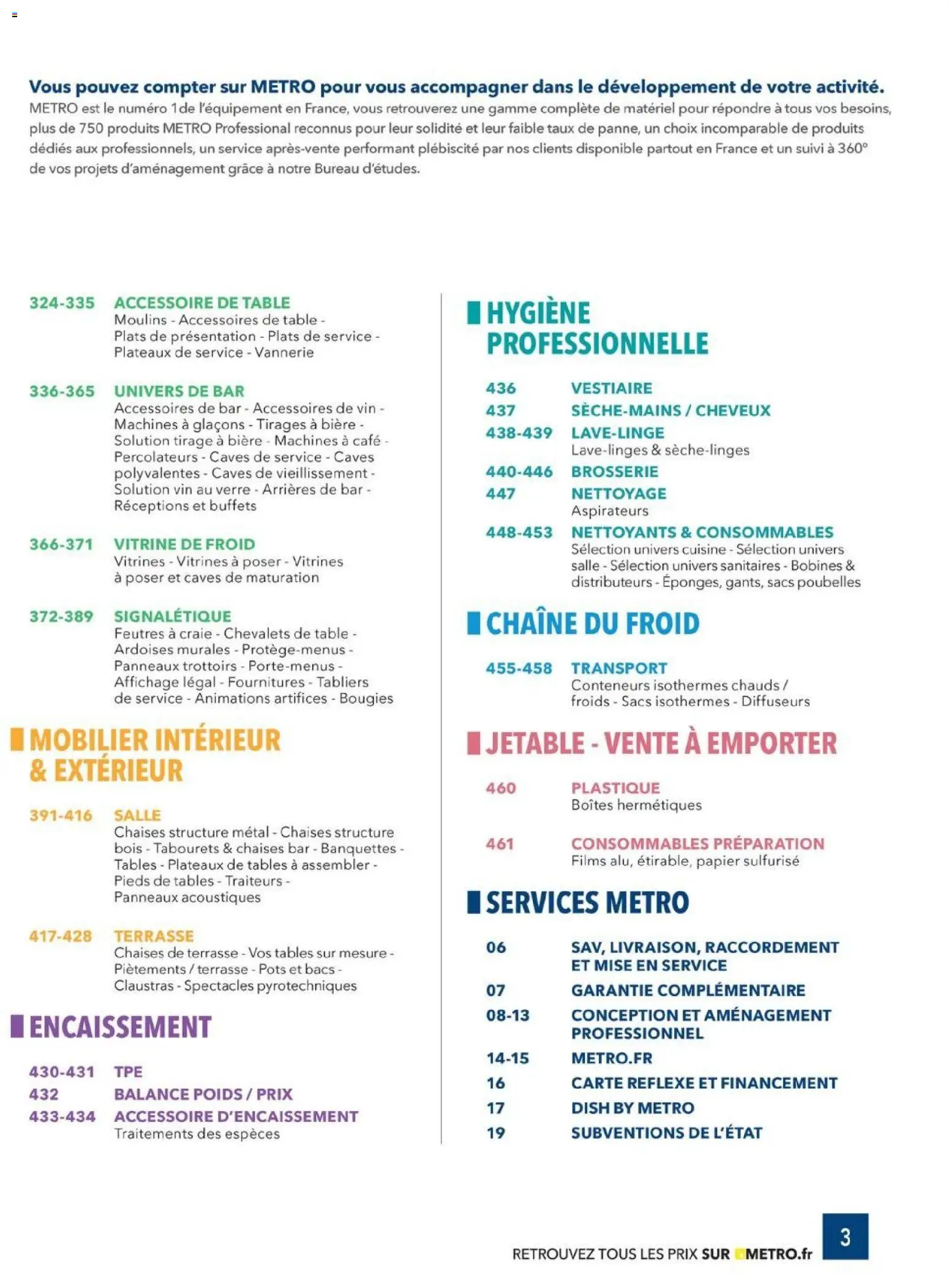 {H1} | Page: 3 | Produits: Sacs poubelles, Bureau, Table, Café