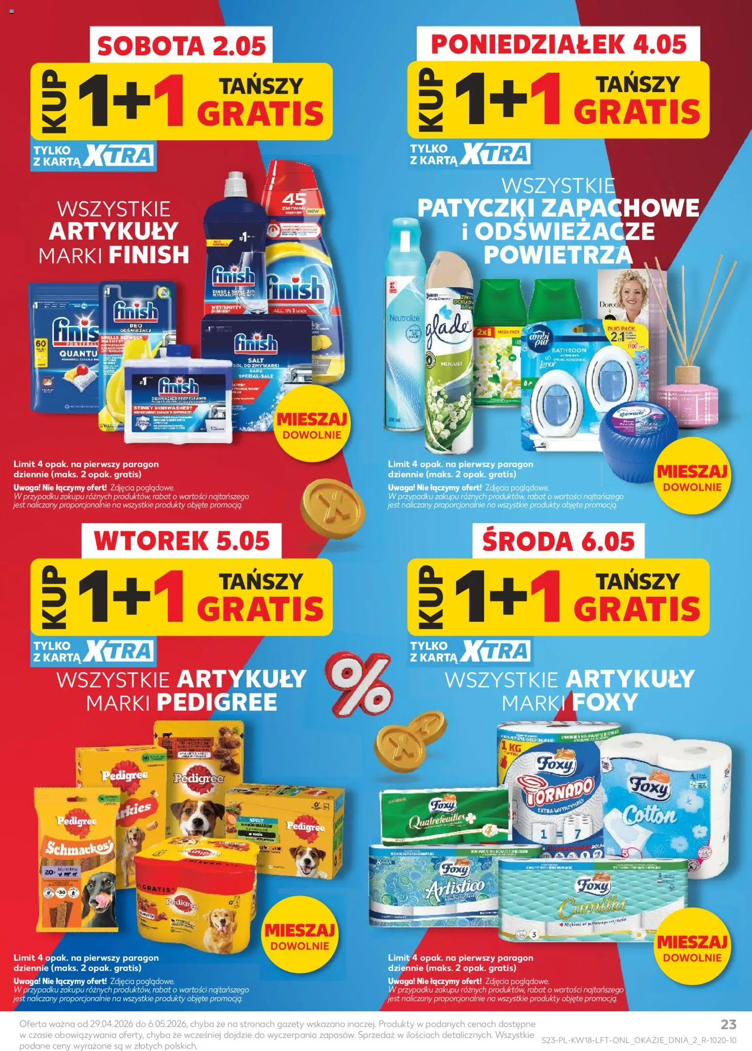 Kaufland gazetka od 29.04.2026 | Strona: 23 | Produkty: Karta, Pedigree, Finish, Sól