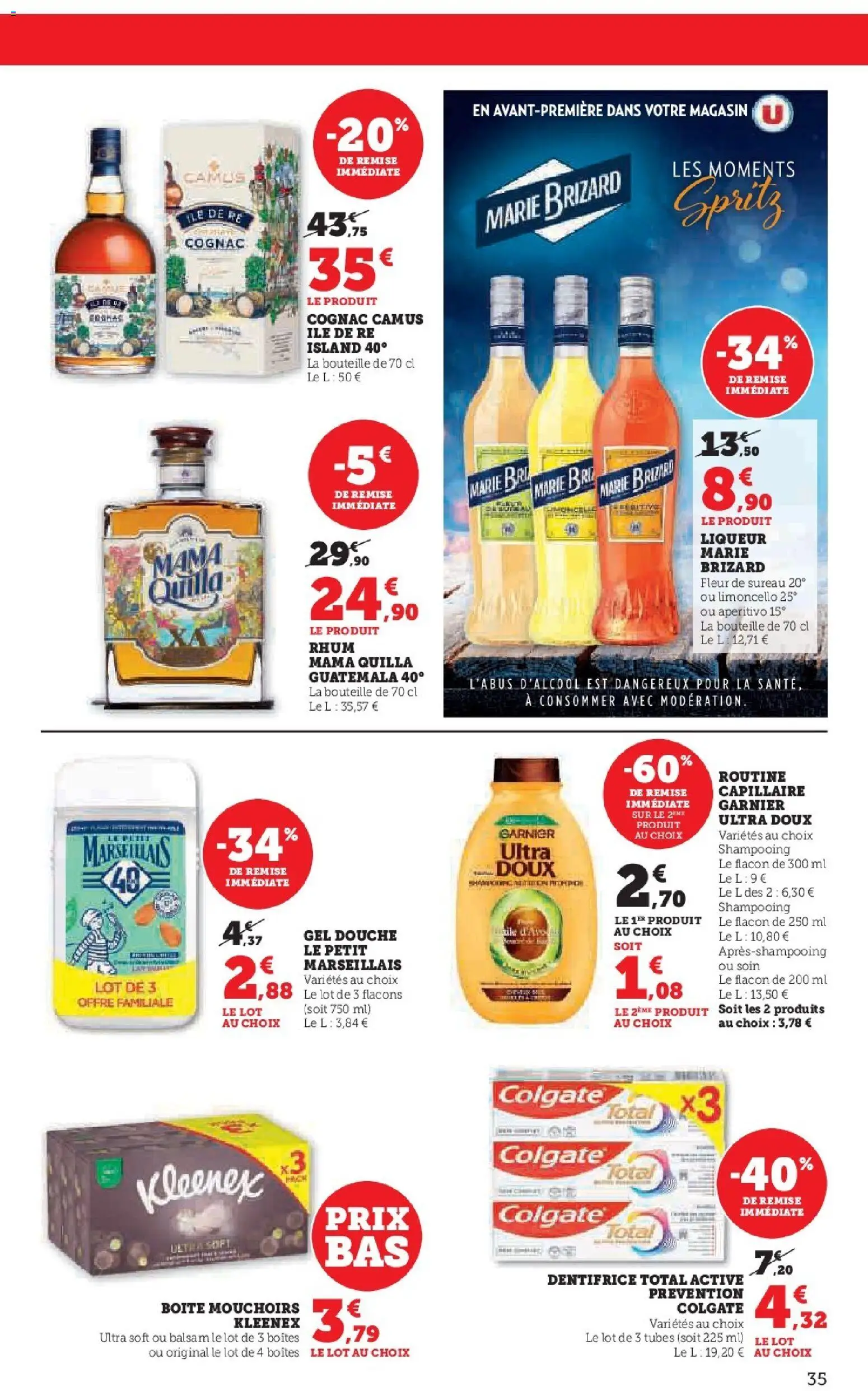 {H1} | Page: 35 | Produits: Rhum, Cognac, Mouchoirs, Limoncello