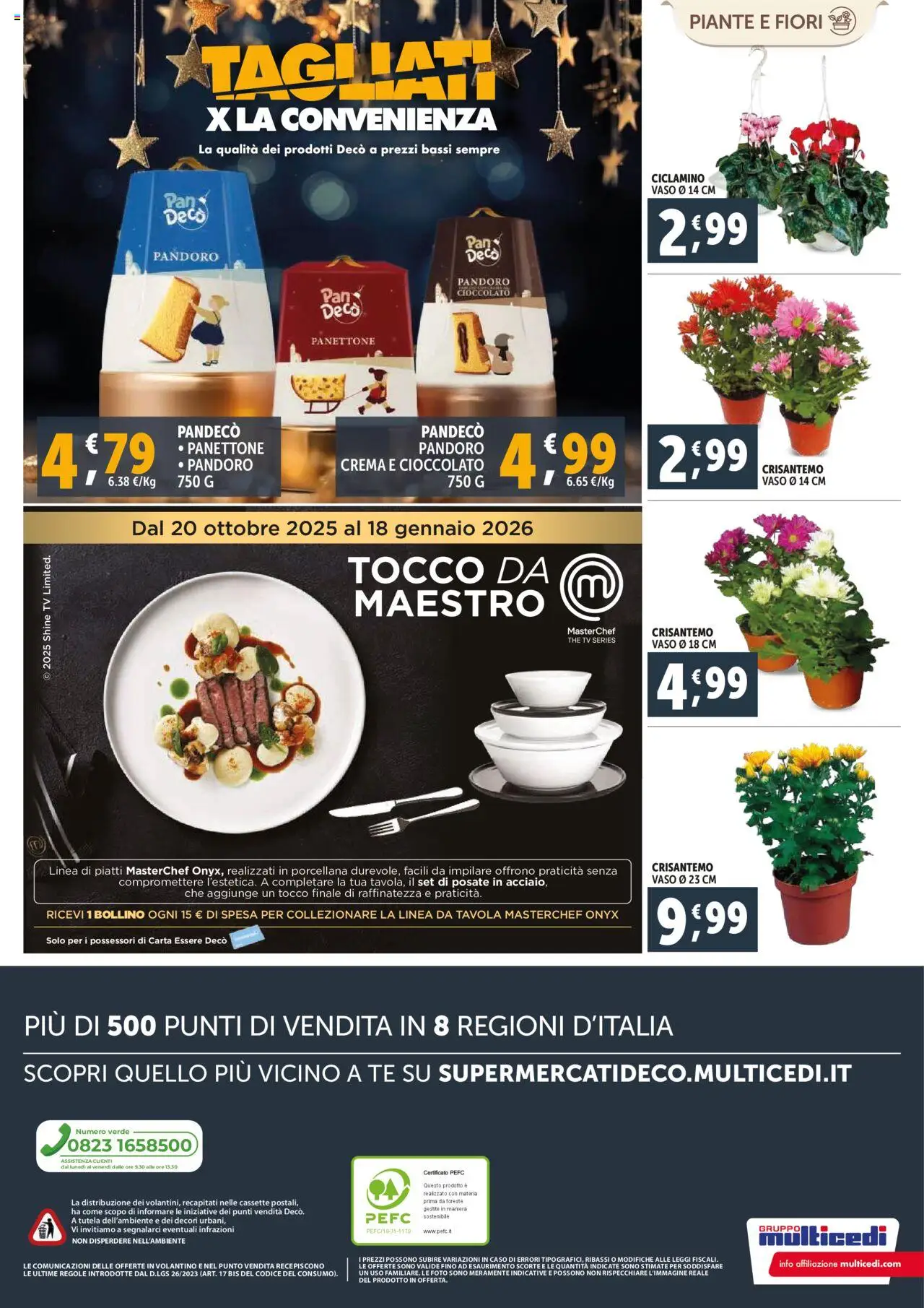 Volantino Decò del 16.10.2025 | Pagina: 20 | Prodotti: Posate, Cioccolato, Pandoro, The
