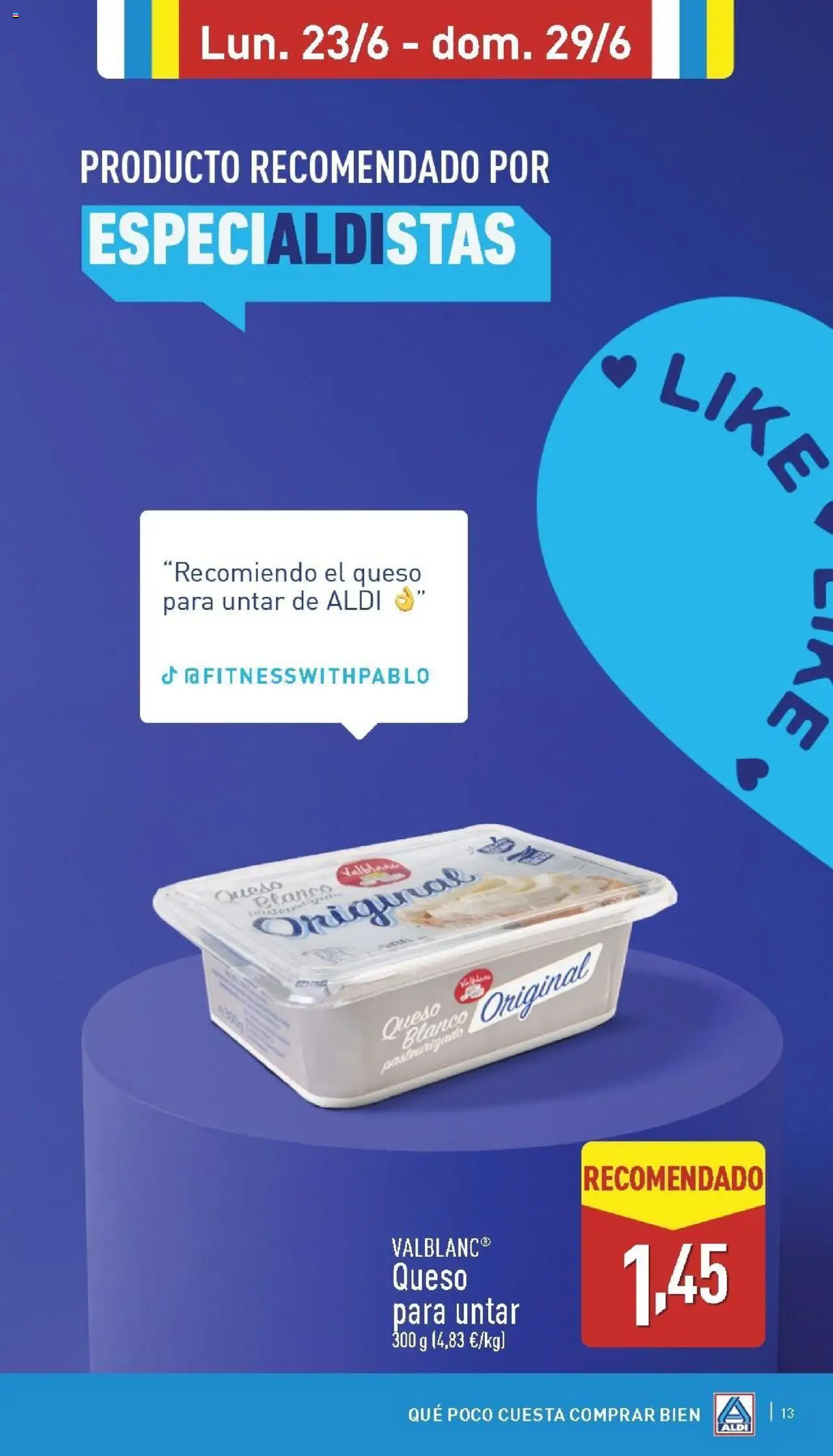 Aldi folleto Canarias │ válido desde el 23.06.2025 | Página: 13 | Productos: Queso, Queso para untar