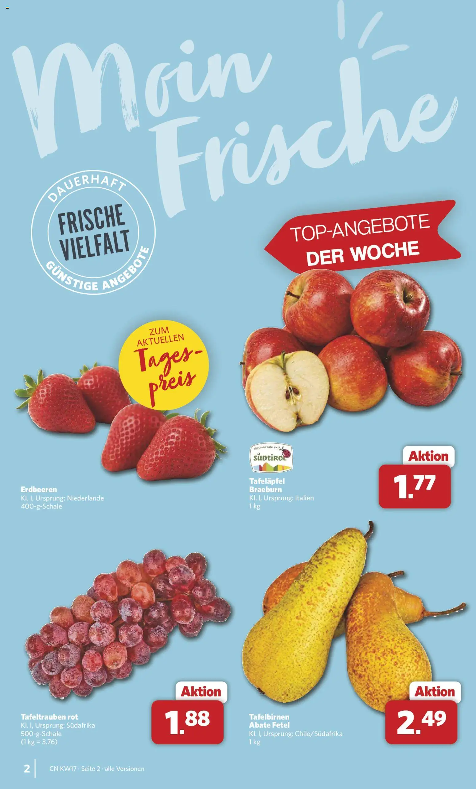Combi Prospekt 	 – gültig ab 20.04.2026 | Seite: 2 | Produkte: Äpfel, Erdbeeren