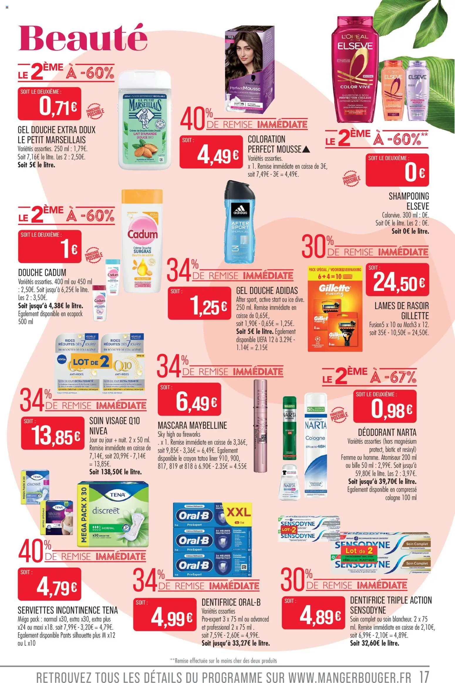 {H1} | Page: 17 | Produits: Coloration, Mousse, Douche, Crème