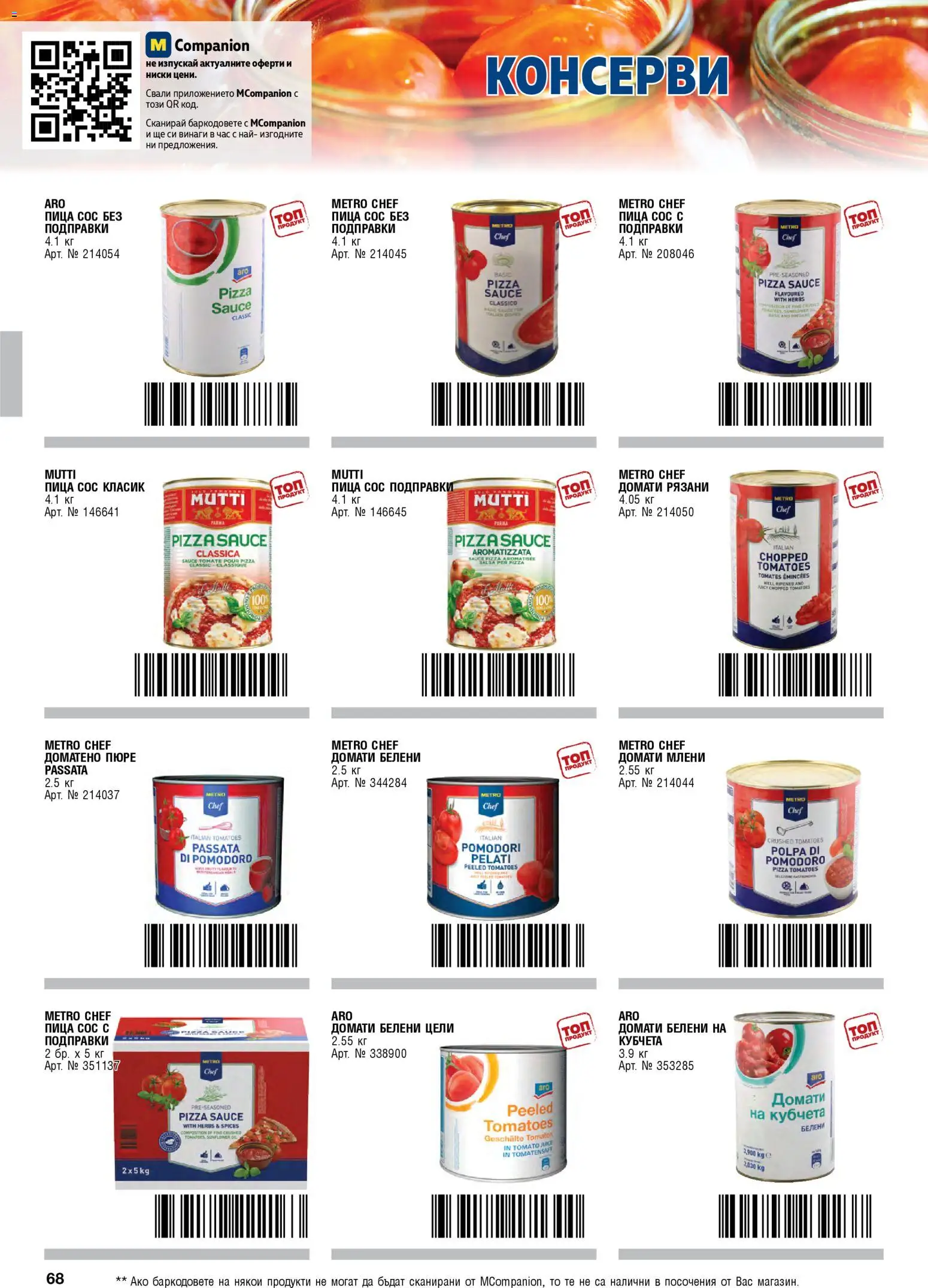 {H1} | Страница: 68 | Продукти: Пица, Сос, Пюре, Домати