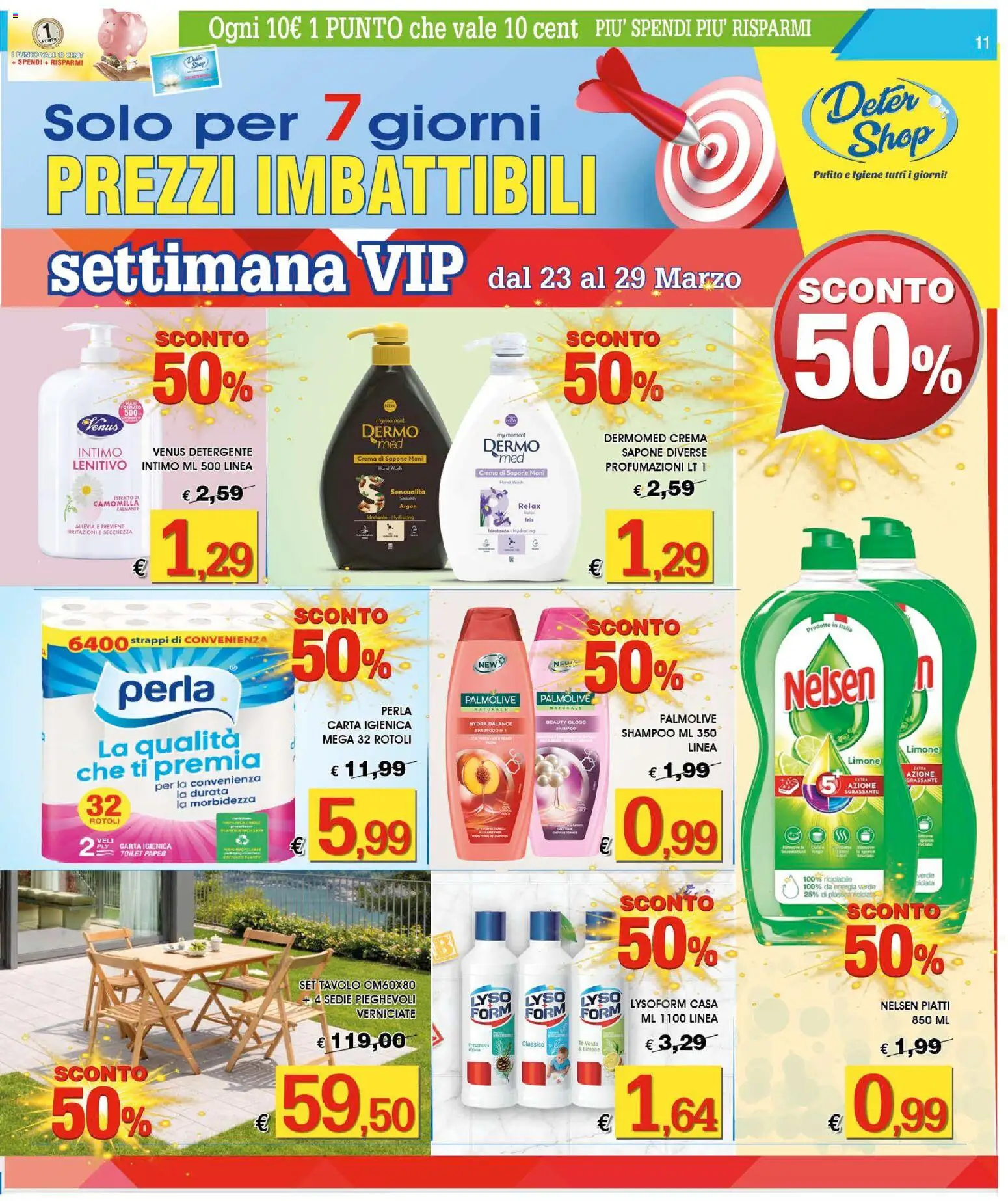 Volantino Deter Shop del 01.03.2026 | Pagina: 11 | Prodotti: Carta igienica, Intimo, Limone, Tavolo
