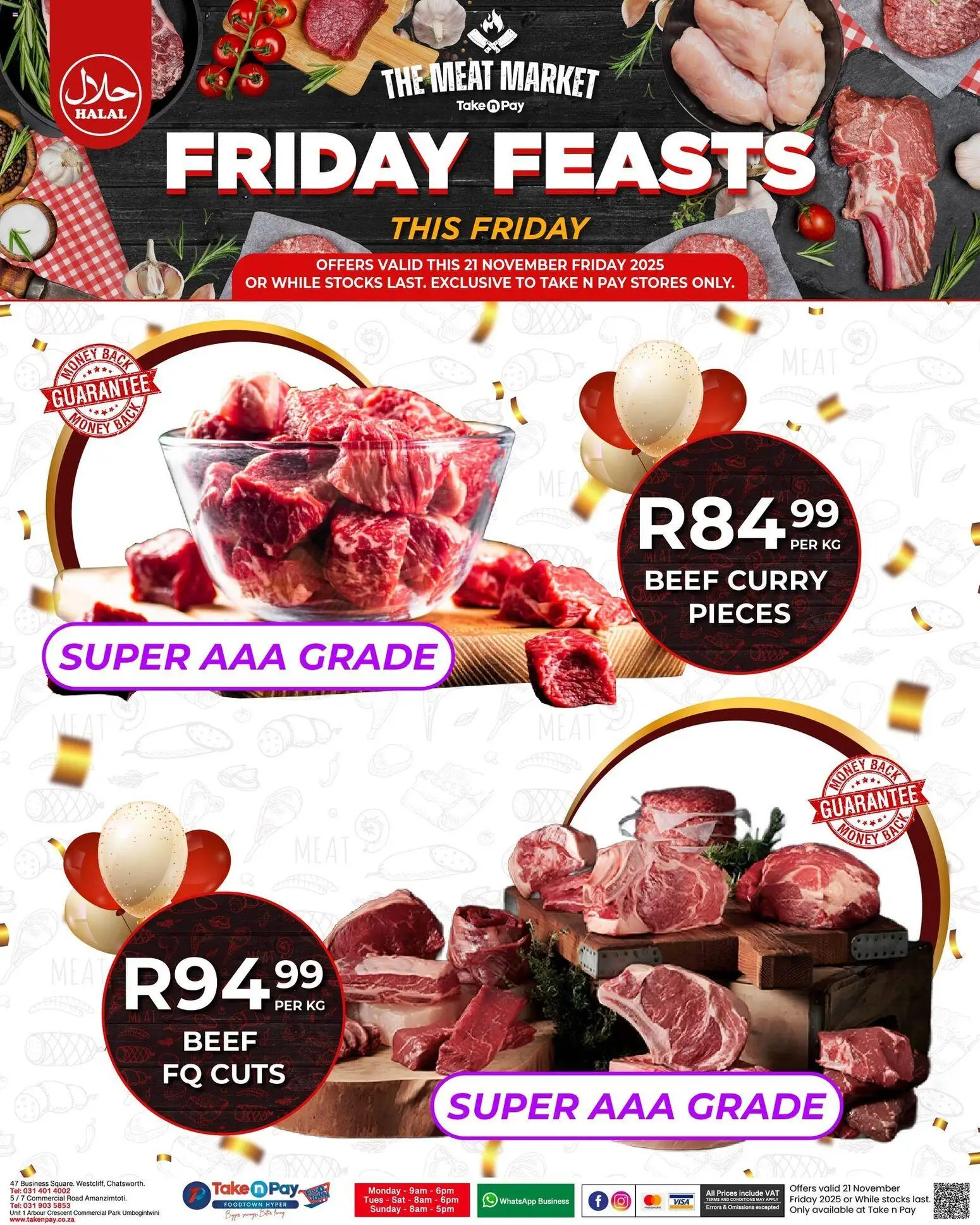 New Take n Pay catalogue – valid from 21.11.2025 | Page: 3 | Products: Bag, Beef