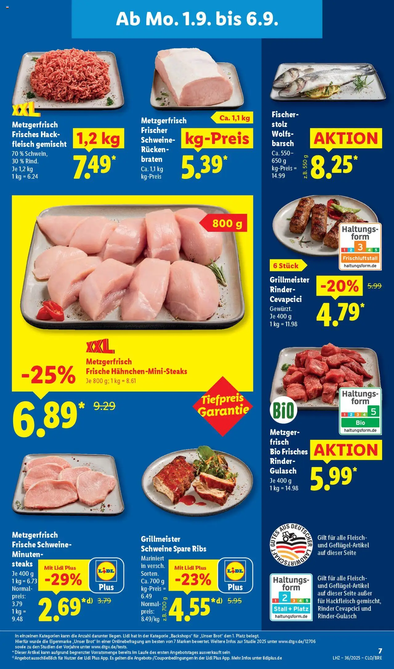 Lidl Prospekt Hohenkirchen	 - gültig ab dem 01.09.2025 | Seite: 13 | Produkte: Cevapcici, Gulasch, Fleisch, Hackfleisch
