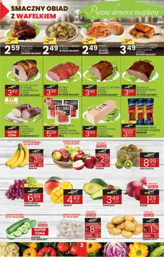 Pogląd oferty "Wafelek gazetka" - ważna od 23.03.2026 | Strona: 3 | Produkty: Pierogi, Pierogi z mięsem, Szynka, Kiwi