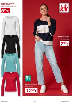 Volantino KiK del 07.09.2025 | Pagina: 7 | Prodotti: Maglione, Jeans, Maglietta