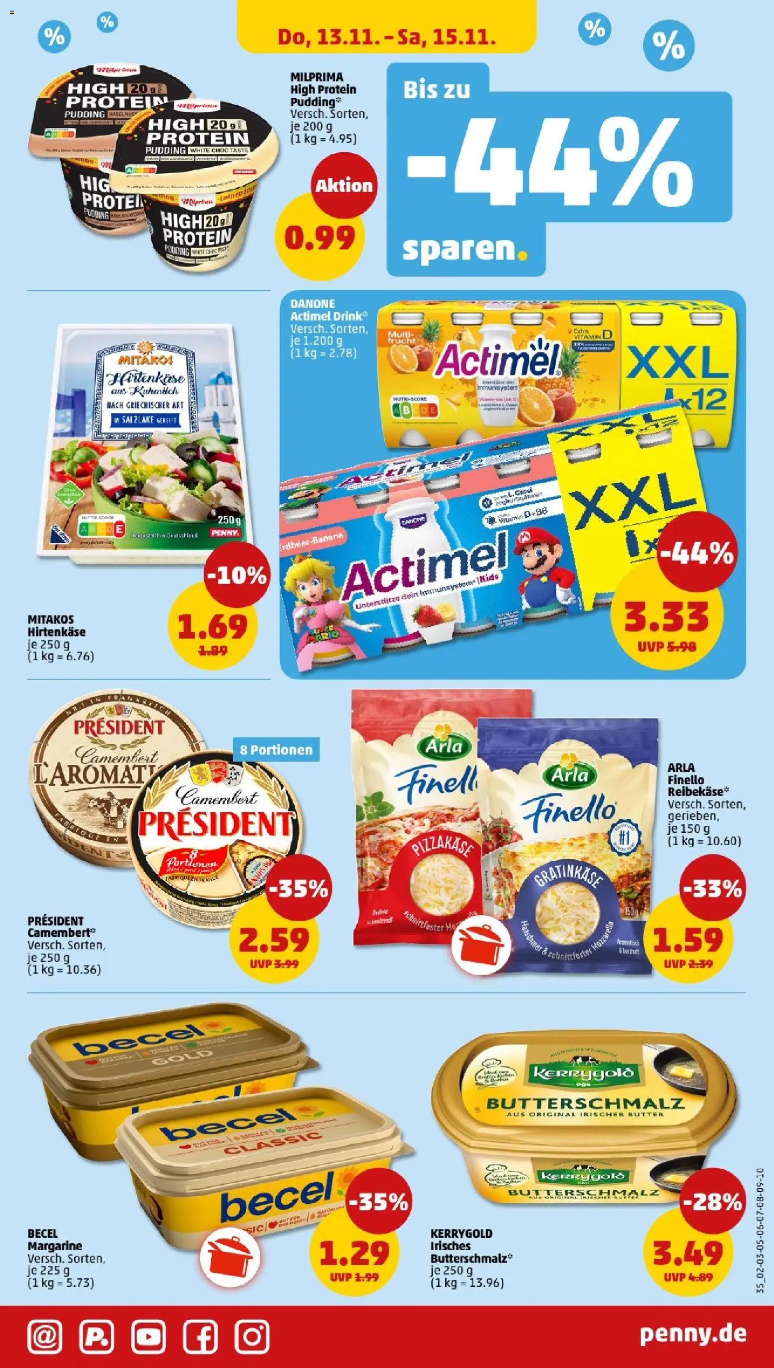 Penny - Niedersachsen – gültig ab 10.11.2025 | Seite: 35 | Produkte: Butterschmalz, Margarine, Actimel, Becel