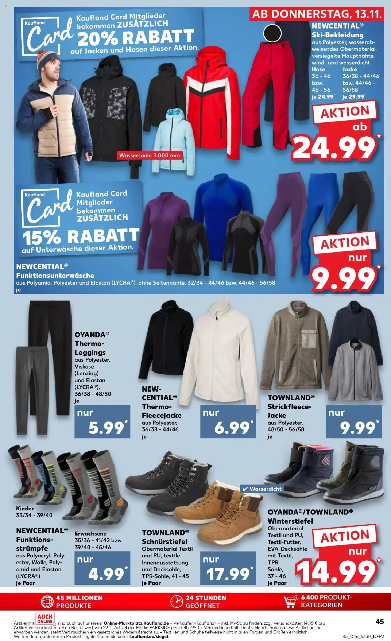 Kaufland prospekt Henstedt-Ulzburg	 – gültig ab 13.11.2025 | Seite: 45 | Produkte: Strümpfe, Hose, Unterwäsche, Leggings