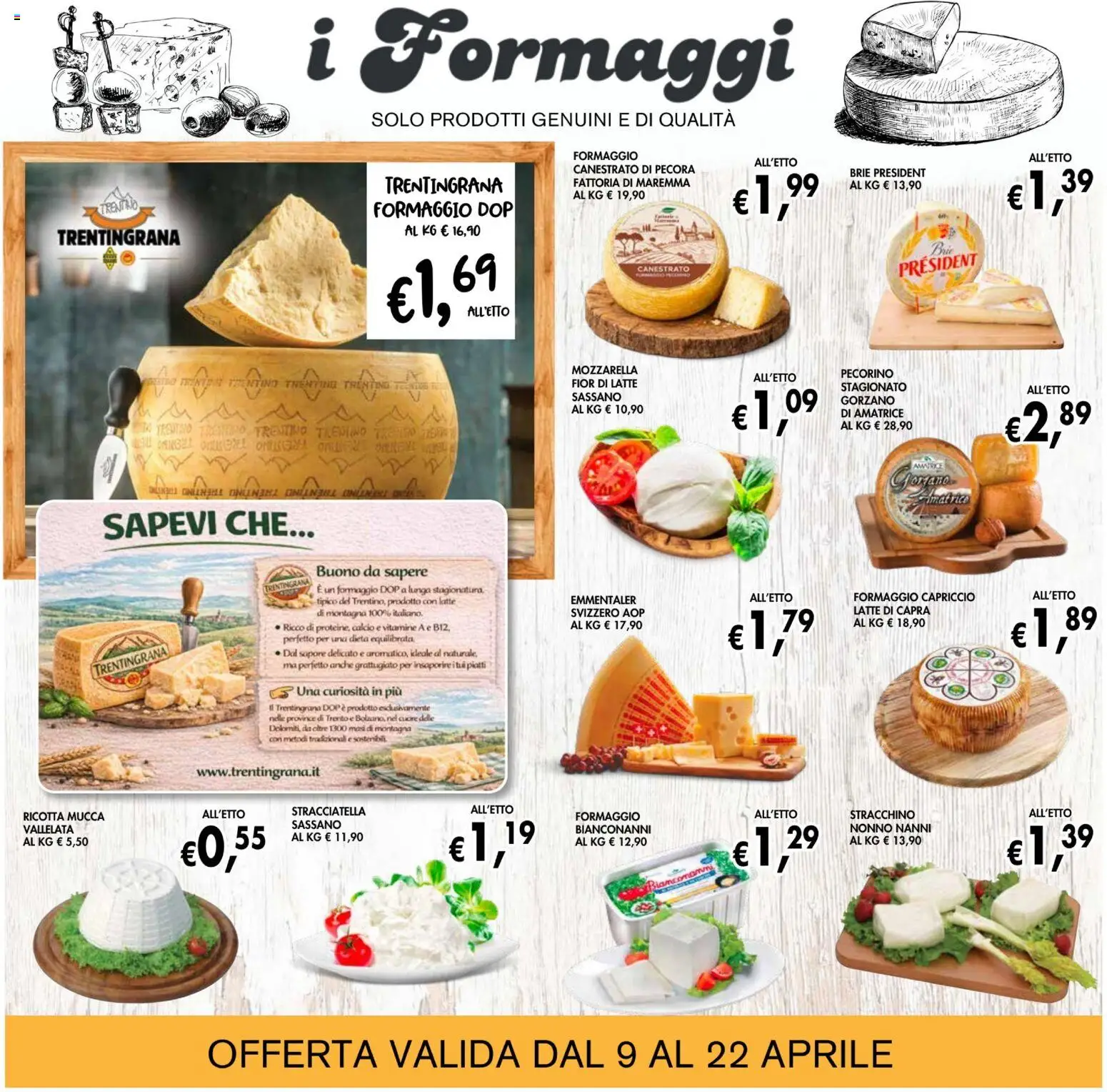 Volantino Coal del 09.04.2026 | Pagina: 6 | Prodotti: Latte, Formaggio, Pecorino, Stracciatella