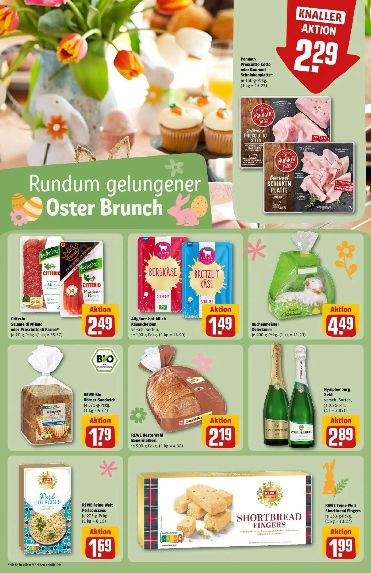 Rewe Prospekt Regensburg	 – gültig ab 30.03.2026 | Seite: 20 | Produkte: Käse, Sekt, Schinken